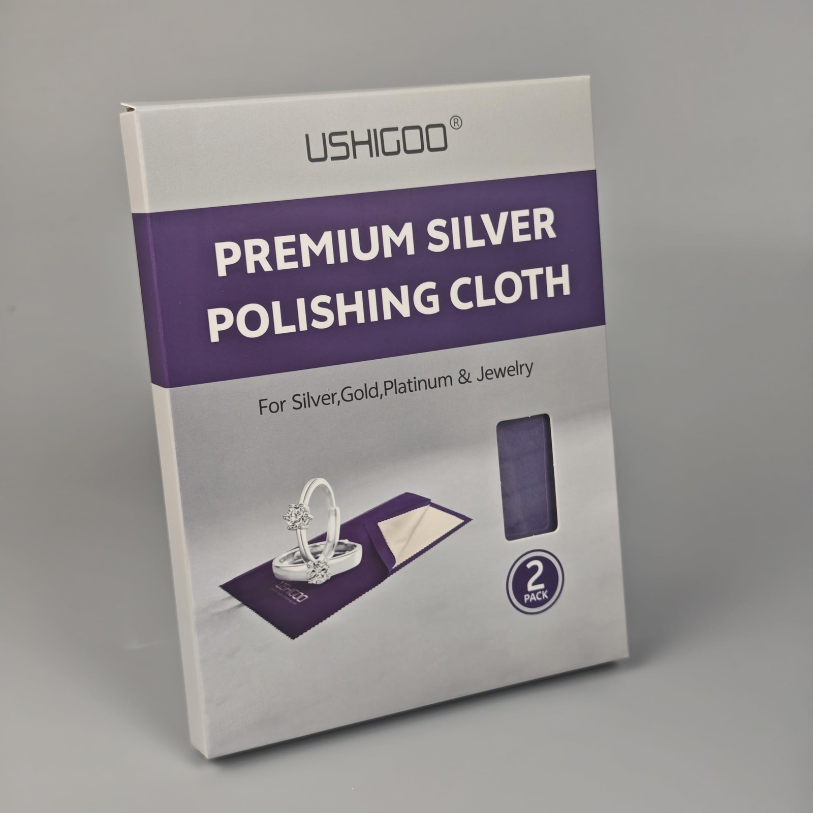 Jewelry Cleaning Cloth 2Pcs Sterling Silver Gold Platinum Tarnish Remover Polish