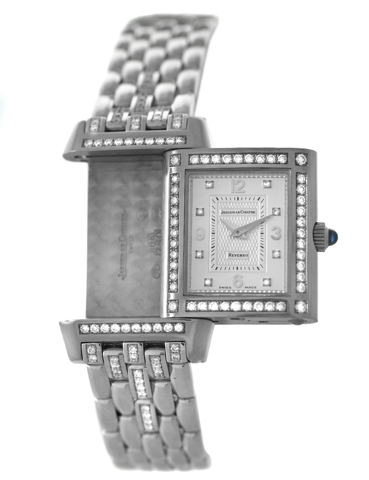 Jaeger-LeCoultre Reverso 267.3.08 Diamond 106 Gr. 18k White Gold 21 x 28MM Watch