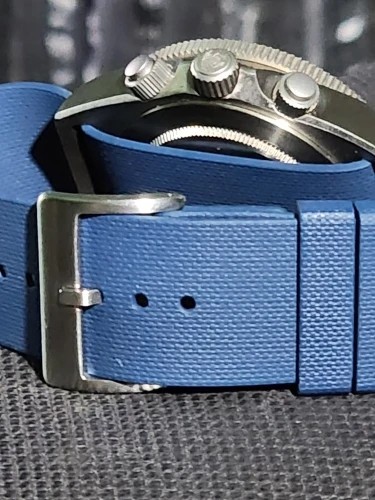 Sports Watch Strap FKM Rubber Band Wristband One Piece Fashion 20mm 22mm