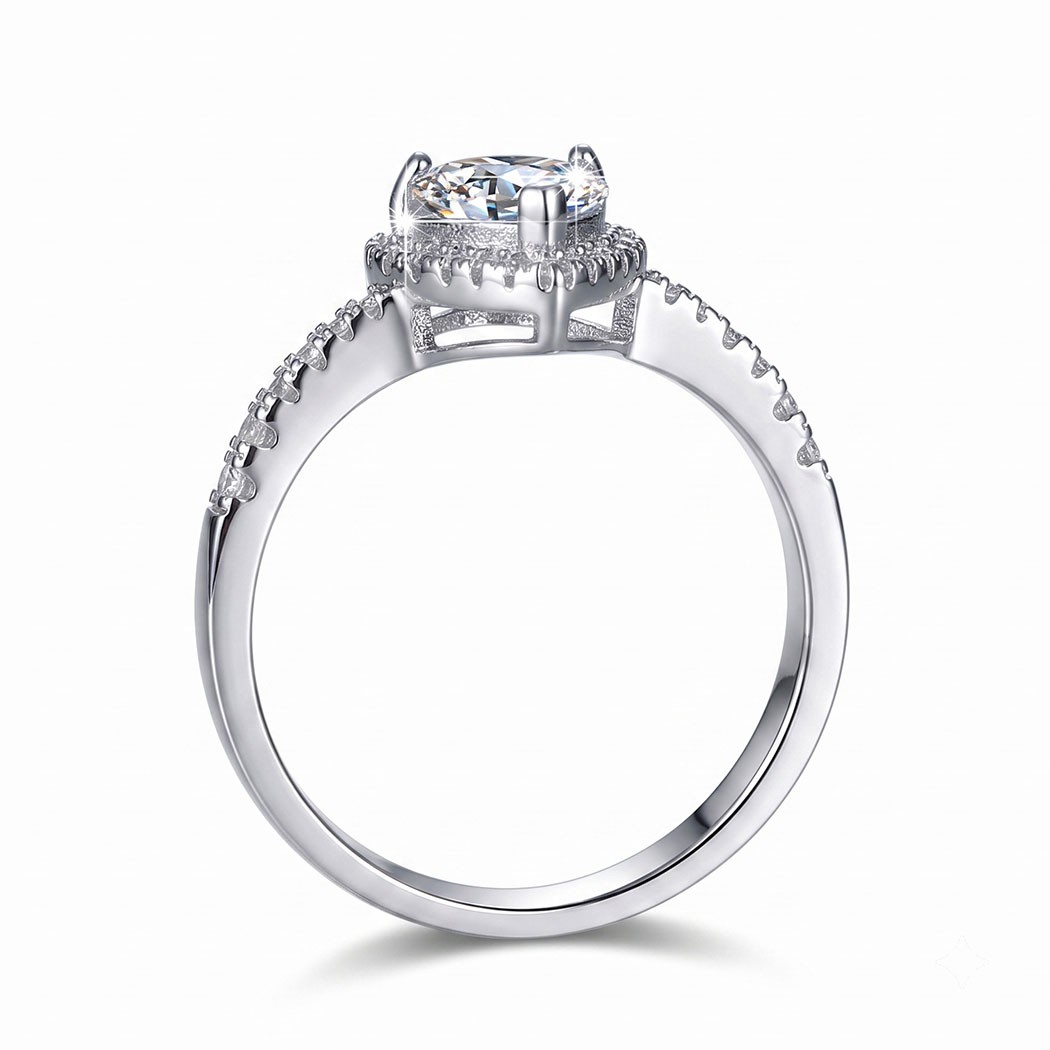 0.8CT Lab Moissanite 925 Sterling Silver Bohemian Women Wedding Promise Ring 004