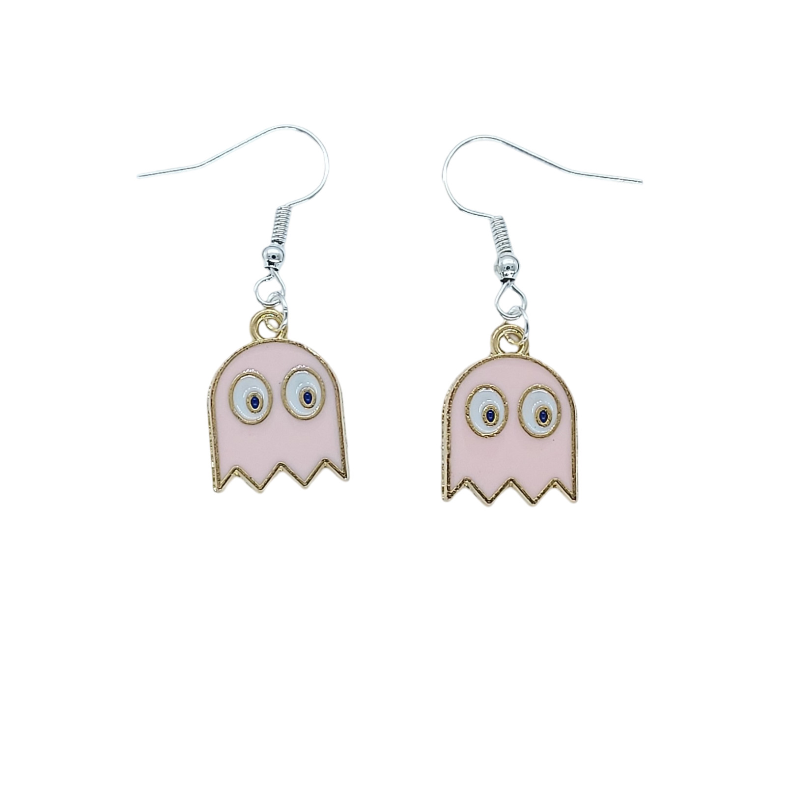 USA Seller Pacman Ghost Zinc Alloy Cute Earrings Necklace Jewelry NEW