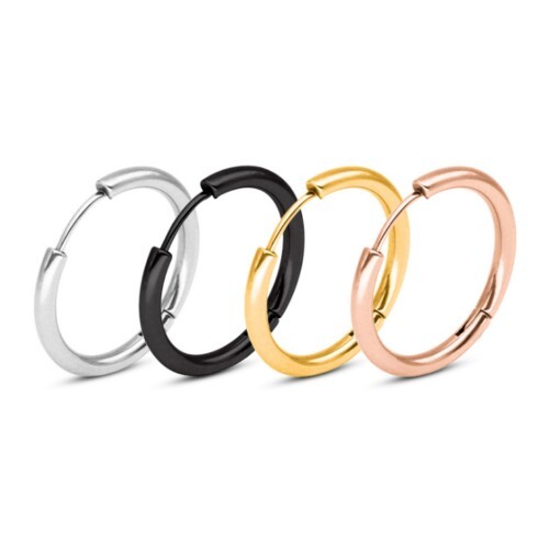 Women Men Stainless Steel Small Huggie Earrings Lip Cartilage Piercing Nose Hoop
