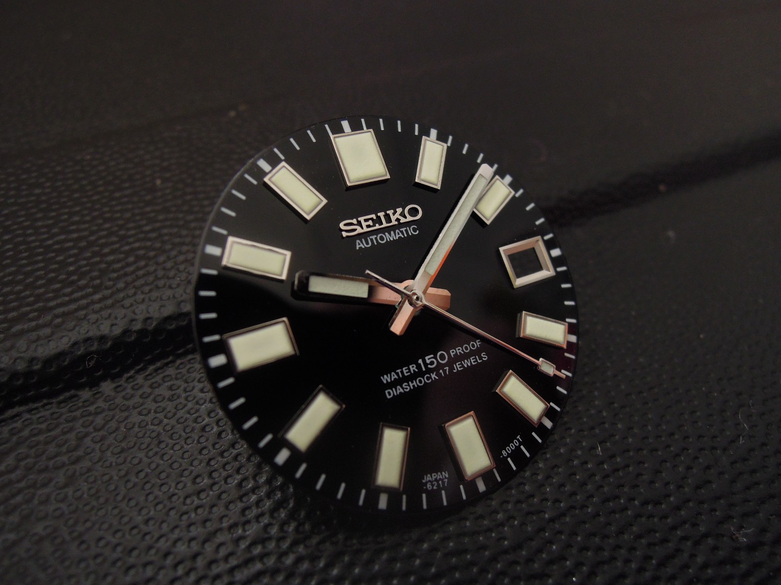 NEW BLACK GLOSSY 62MAS STYLE DIAL & HANDS LARGE DIVERS SKX031-033 /SKX007 WATCH