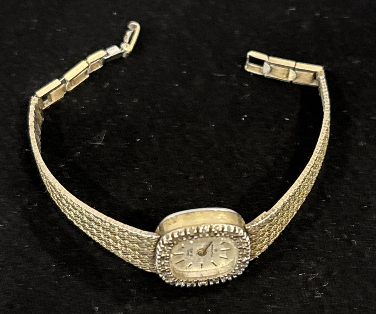 Gold Tone Hamilton Ladies Watch 10K RGP Bezel Untested Parts Vintage # 8862