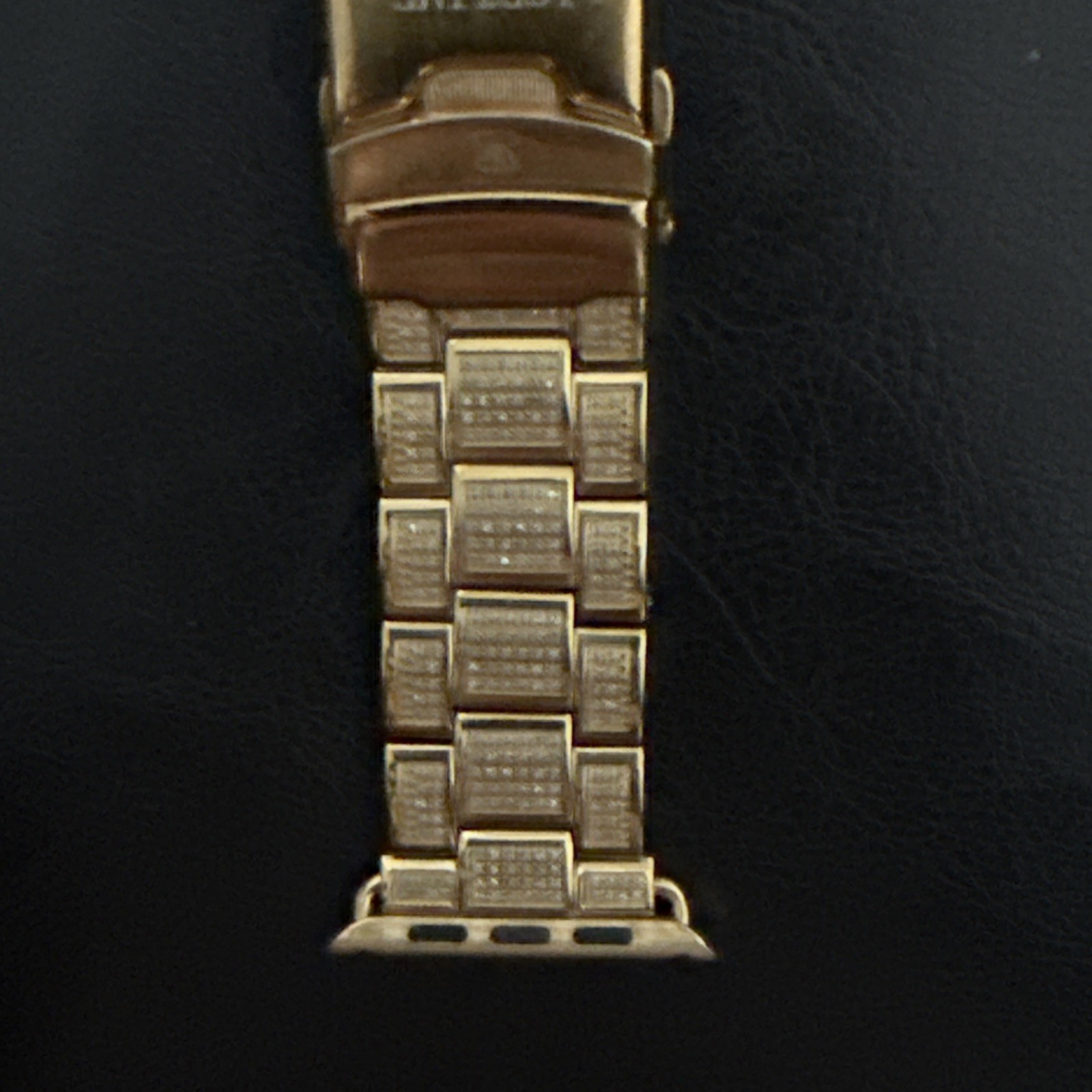 Apple Watch 42MM Band Genuine Diamond 5 Carat Gold Plated Preowned