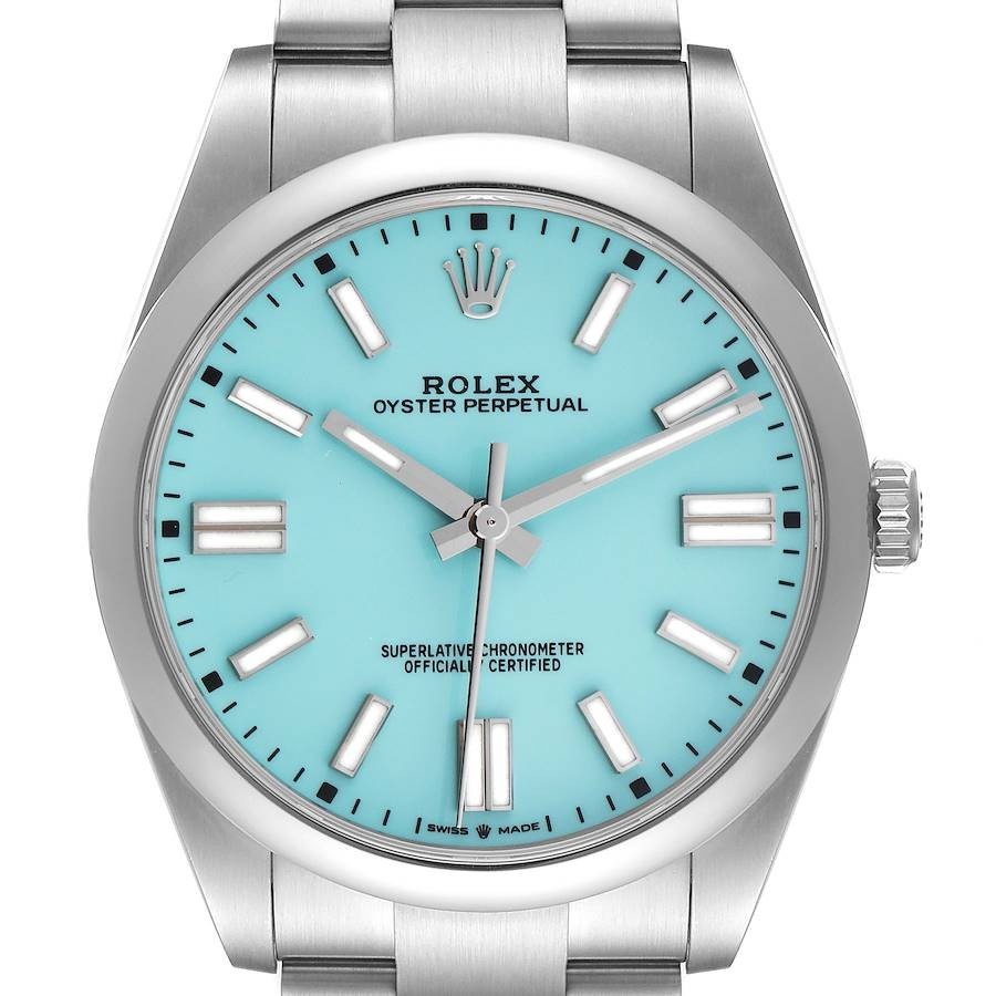 Rolex Oyster Perpetual 124300 Turquoise Dial Stainless Steel 41mm Men’s Watch