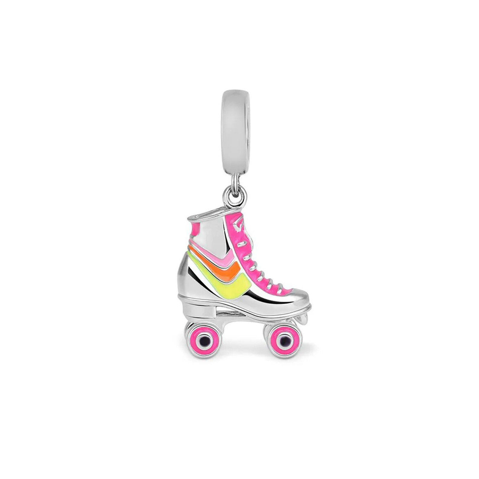 Roller Skate Charm For Bracelet, Skater Charm, Pink Skate Charm