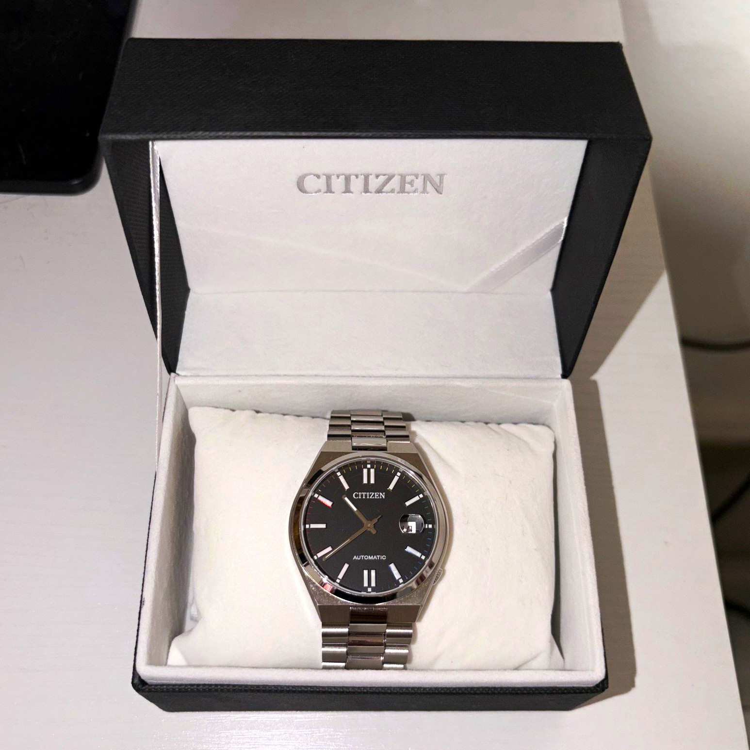 Citizen Automatic Men’s Watch Black Dial Stainless Steel Bracelet with Box