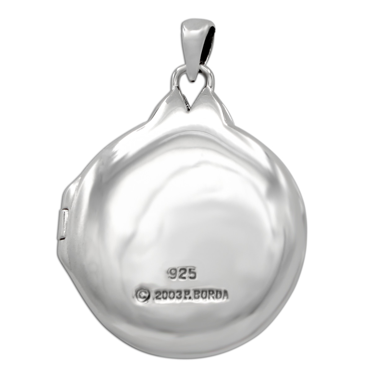 Sterling Silver Crescent Moon Pentacle Aromatherapy Scent Locket Dryad Design