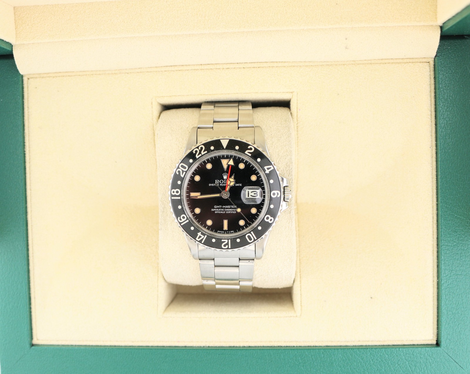 1982 Rolex GMT-Master 16750 Black Dial SS Oyster No Papers 40mm