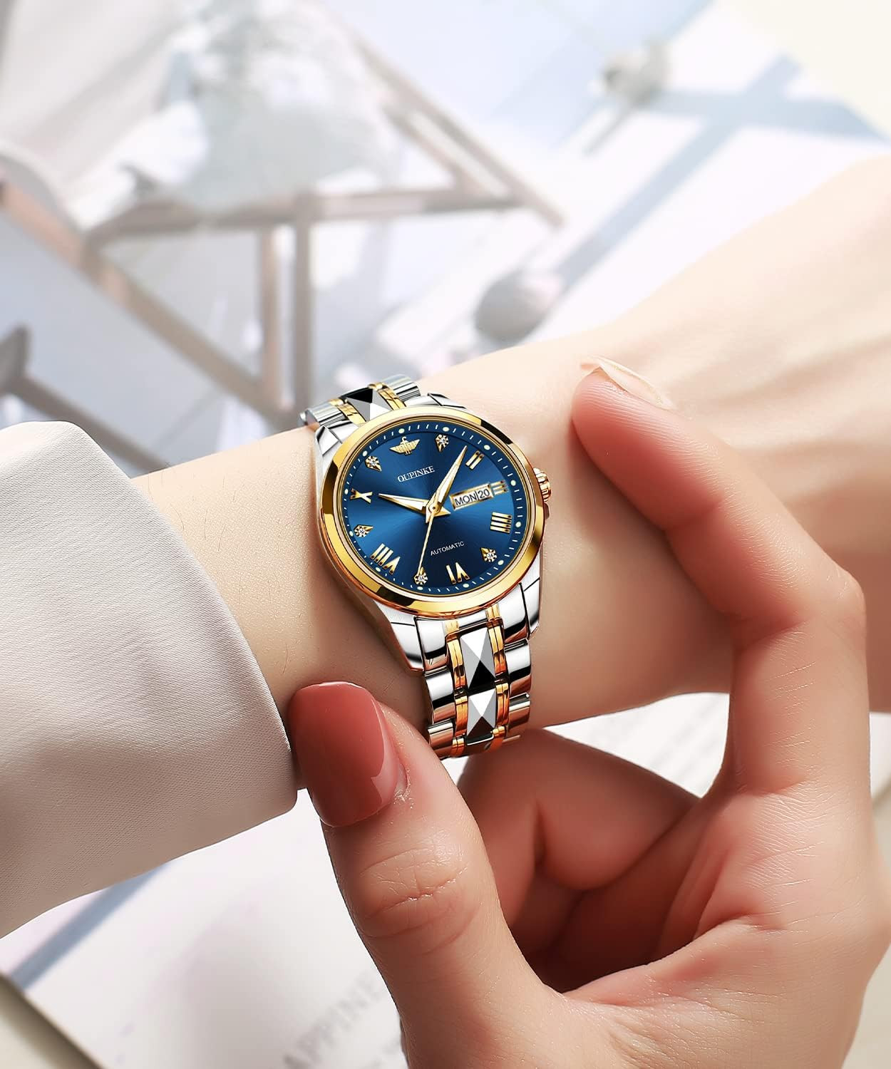Women Automatic Watch Mechanical Self Winding Classic Luxury