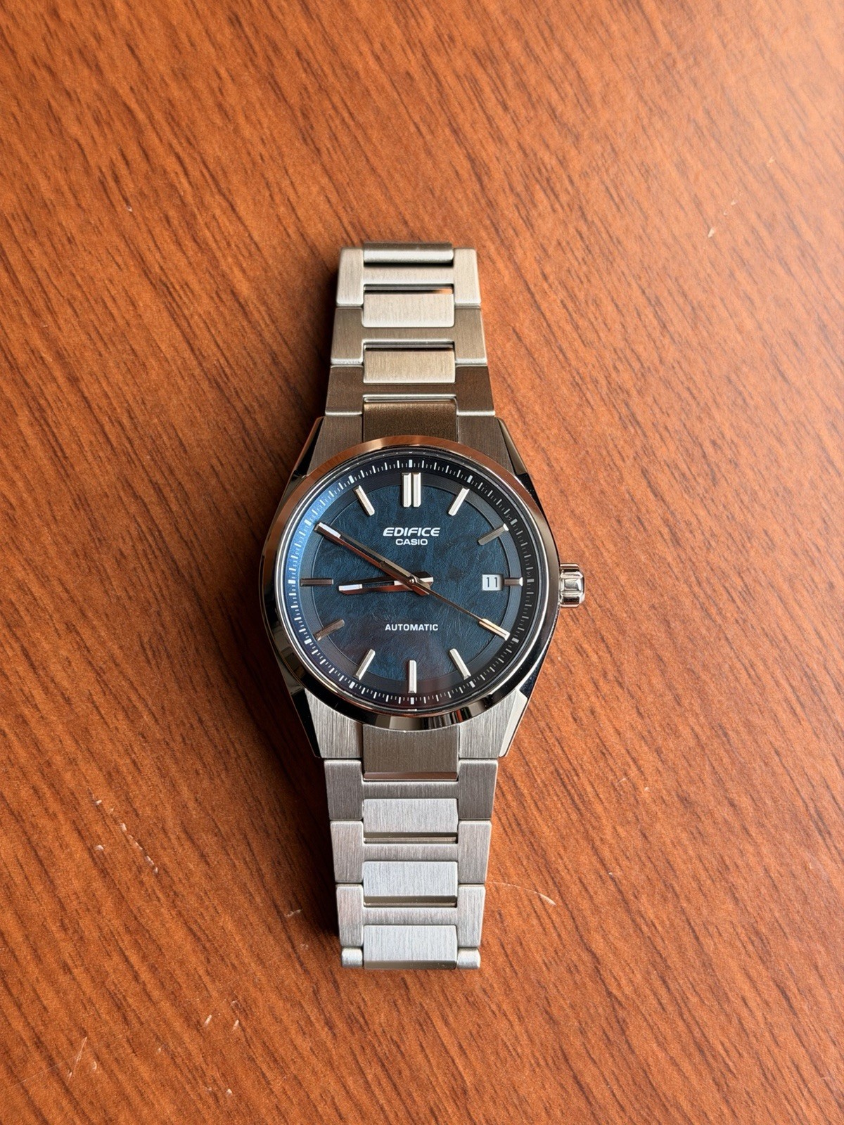 Casio Edifice EFK-110D-2A 38mm Blue Dial Automatic Sapphire Watch