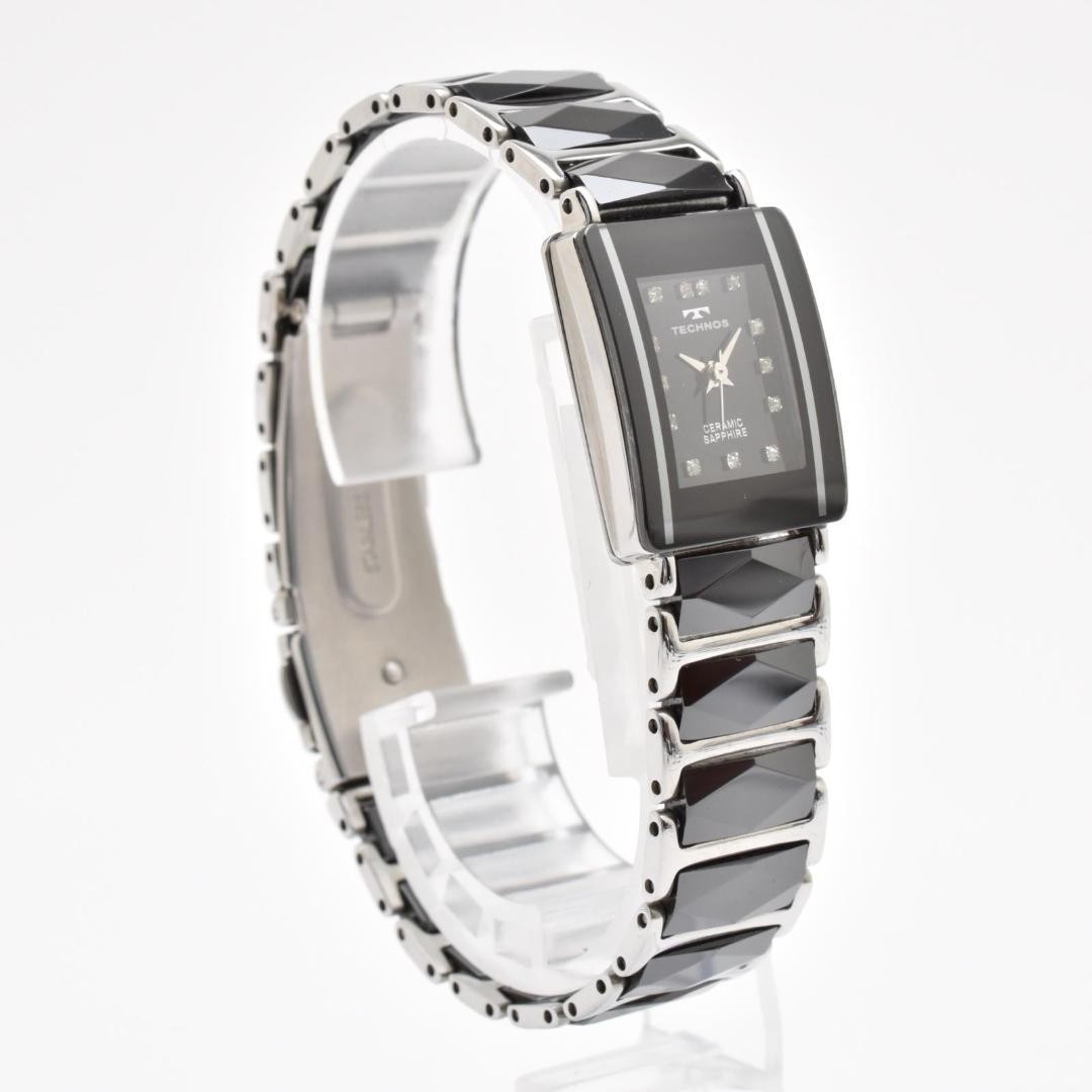Technos Men’s Black Ceramic Quartz Wristwatch 13P Japan Working 0716195