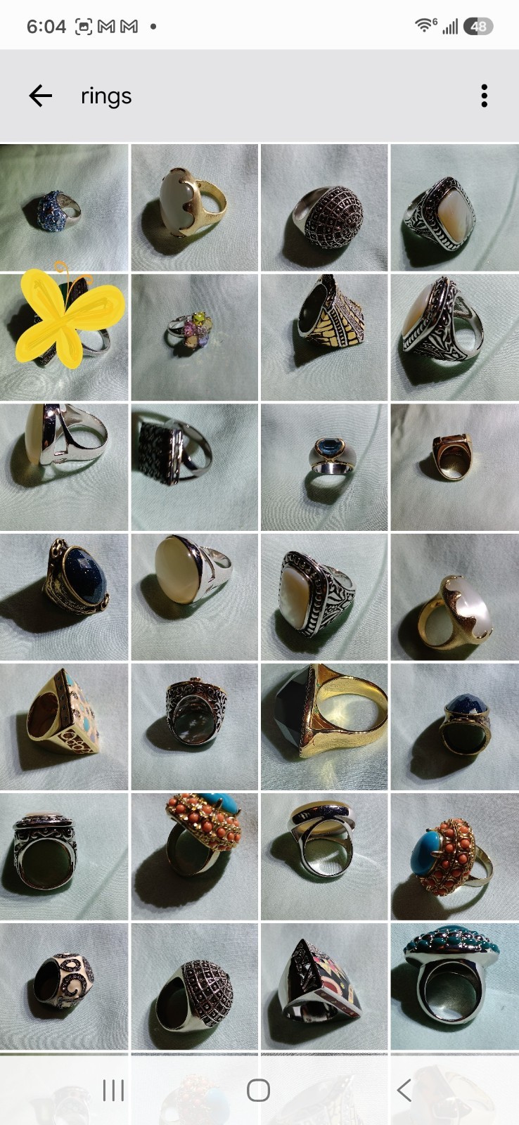 28 Pc Estate Costume Ring Lot Chunky Statement Chico’s Cannes 18K HGE w/ Tray