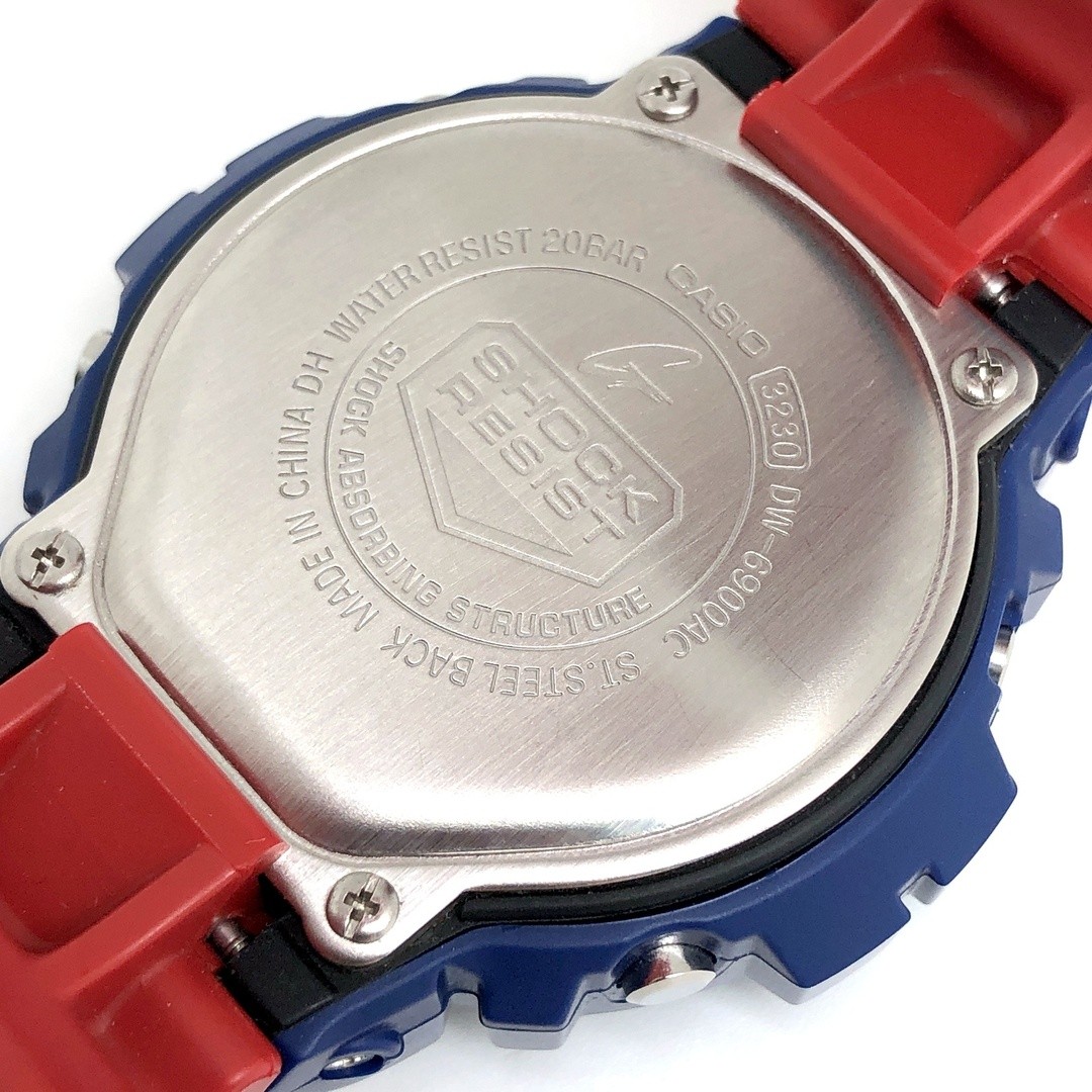 G-Shock DW 6900AC 2 blue red series glossy paint color LCD 3rd graphic stars and