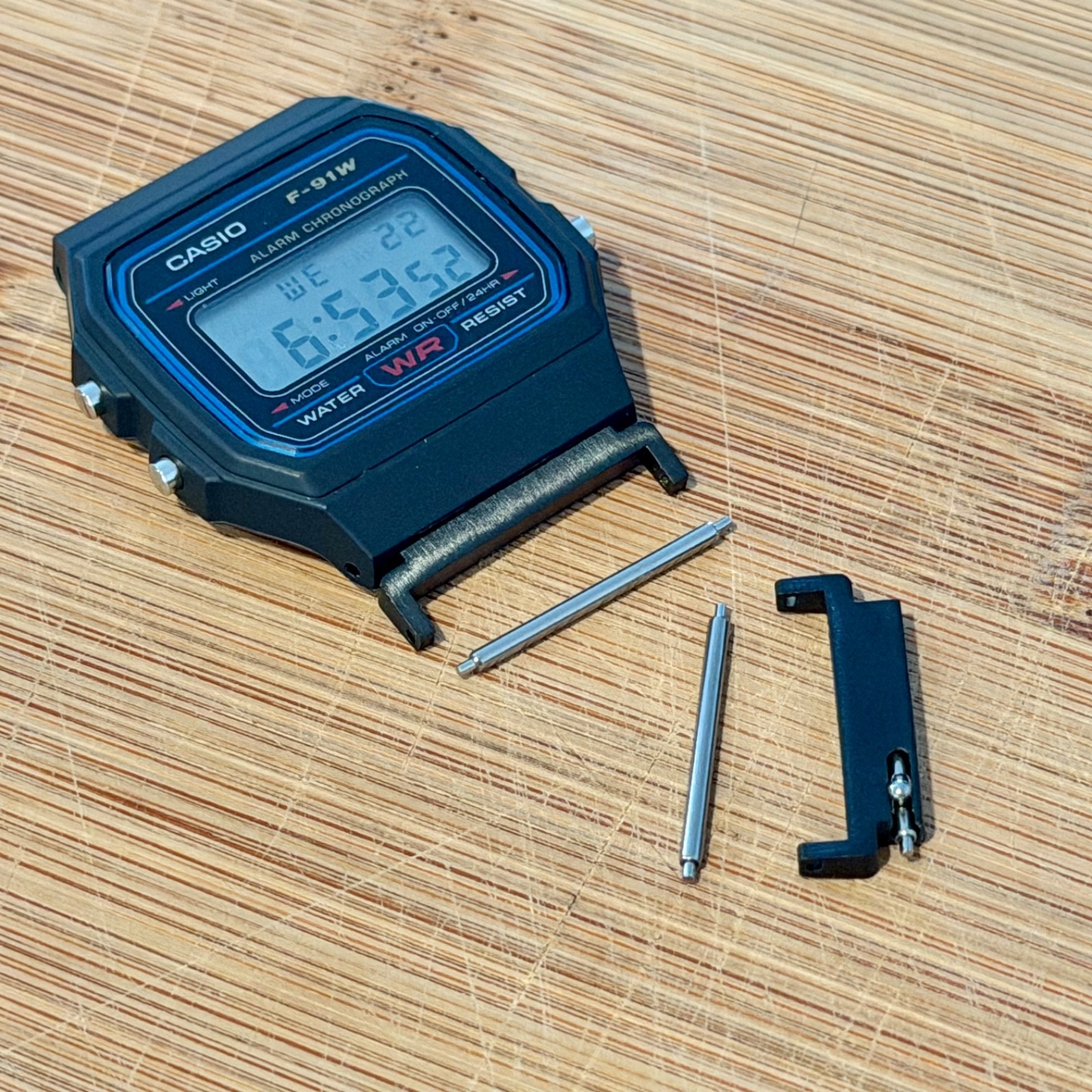 18mm to 20mm Adapters for Casio F91W-1, Watch Band Converters – Stainless Steel