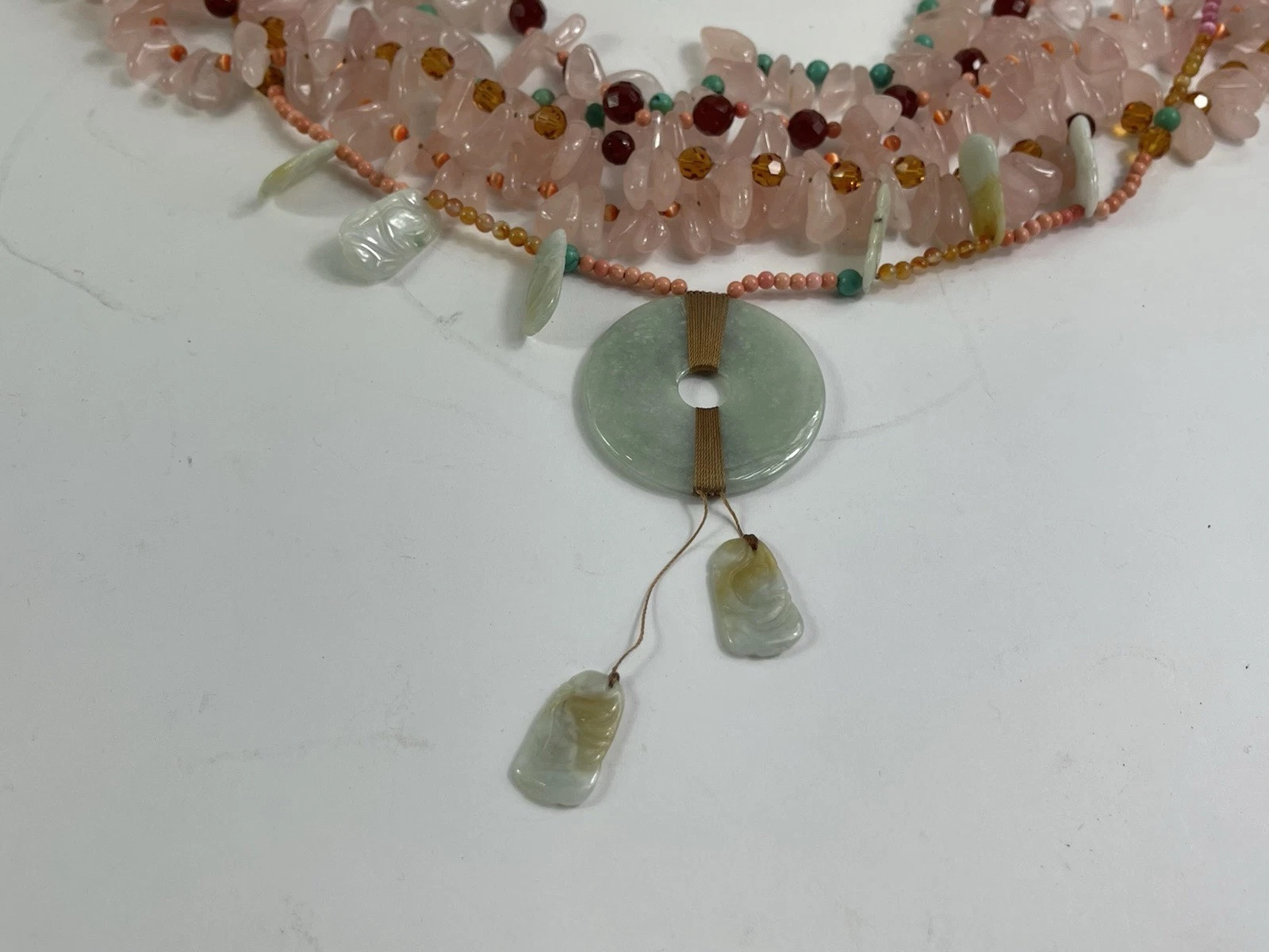 Simon Alcantara Design Polished Stone Necklace Stunning ! Bergdorf Goodman