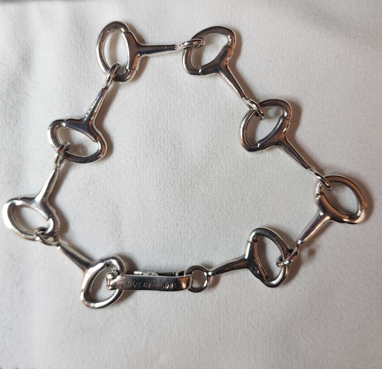 Rare Vintage GUCCI Sterling Silver Horsebit Snaffle Bit Bracelet