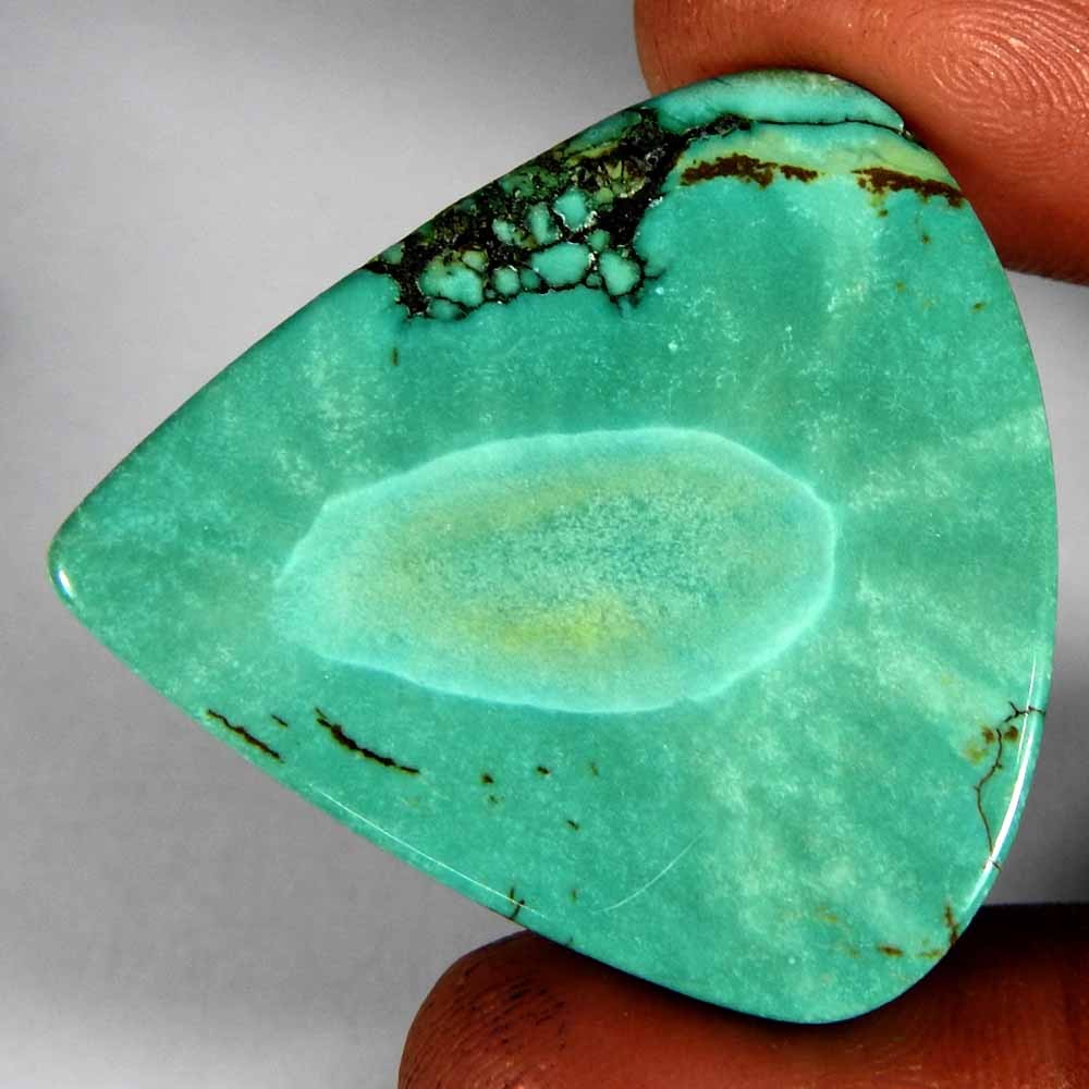 51.05CtsNatural Sky Blue Tibet Turquoise Pear Cabochon(37x35x4)Loose Gemstone