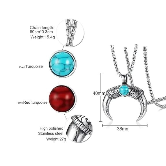 Alloy Pendant with Pure Stainles Steel Round Box Chain Classic Neckace Style-118