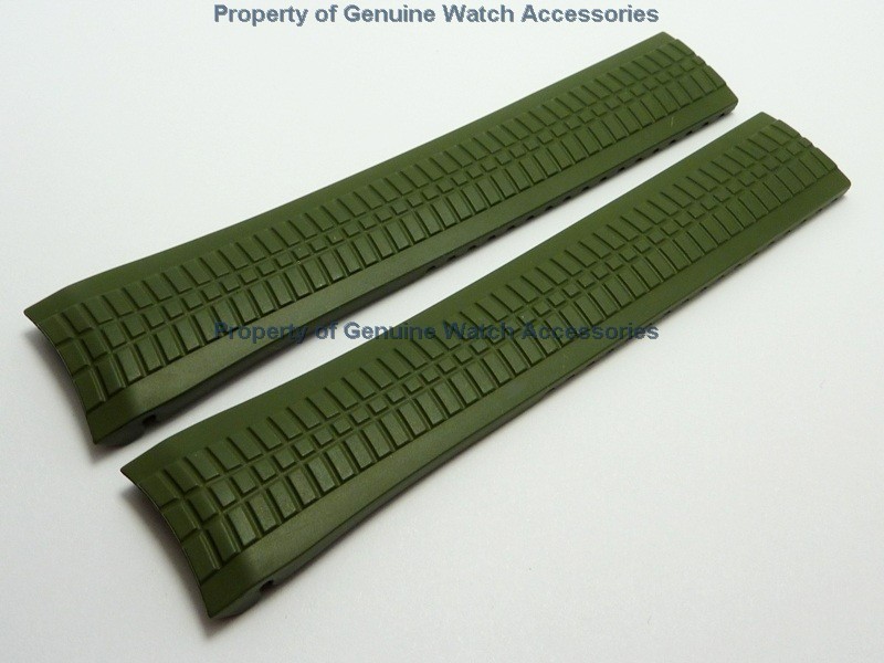 Patek Philippe Aquanaut 5164, 5164A Khaki Green (21mm X 18)Rubber Strap (D31)NEW