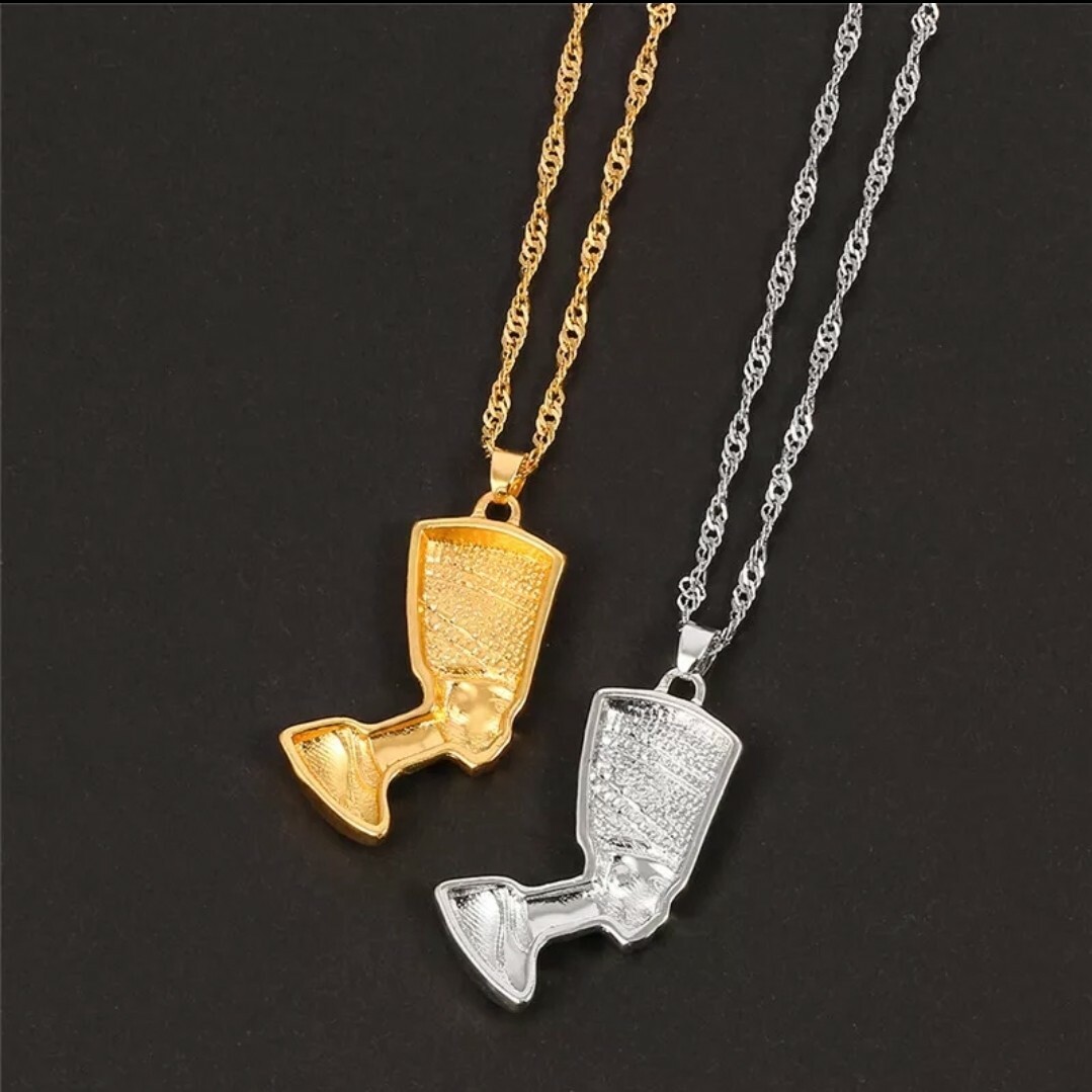 Fashion Jewelry Necklace Egyptian Queen Nefertiti Pendant Gold Silver Color 88A4
