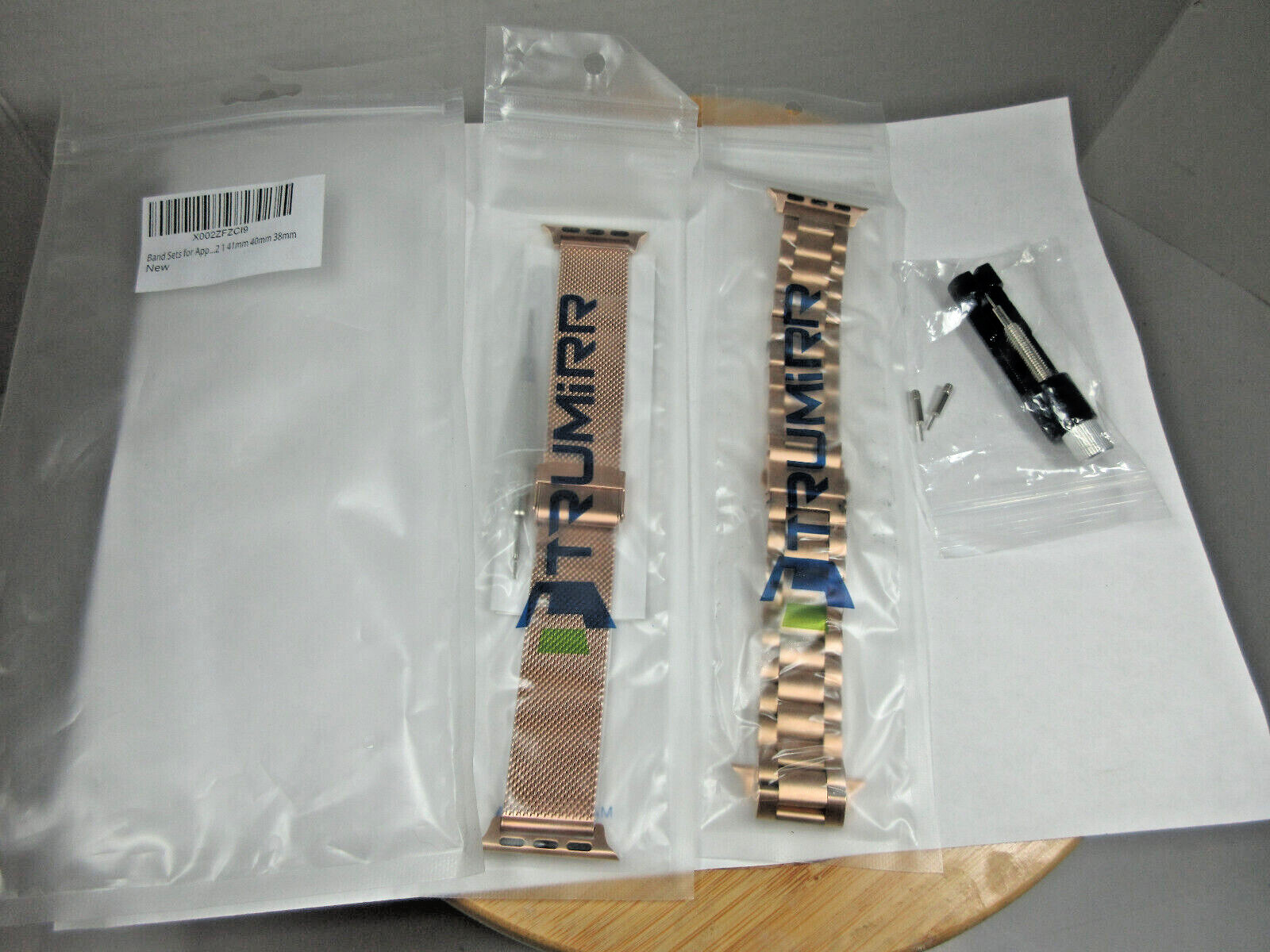 pair Trumirr wristband for Apple 2 1 metal wrist band 38mm 40mm 41mm new w/ tool