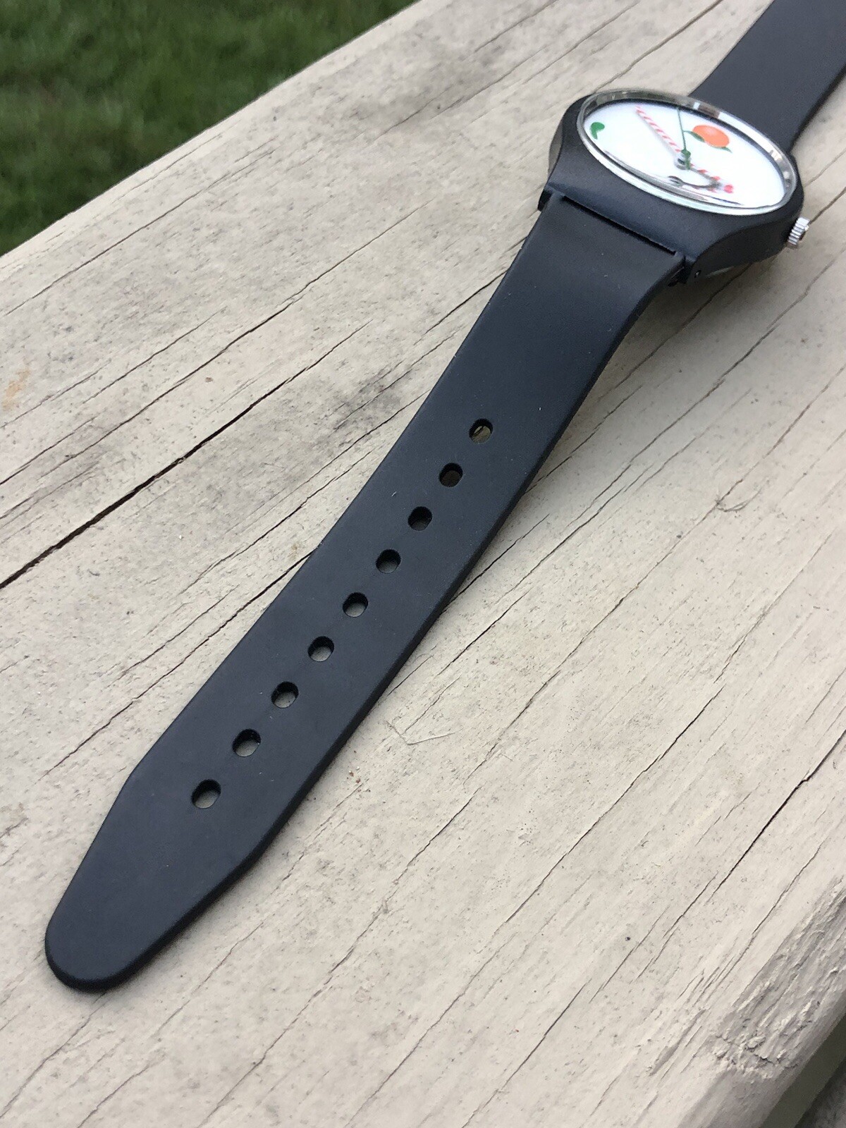Vintage Black Tropicana Watch OJ Orange Juice Promo Wristwatch Not Tested