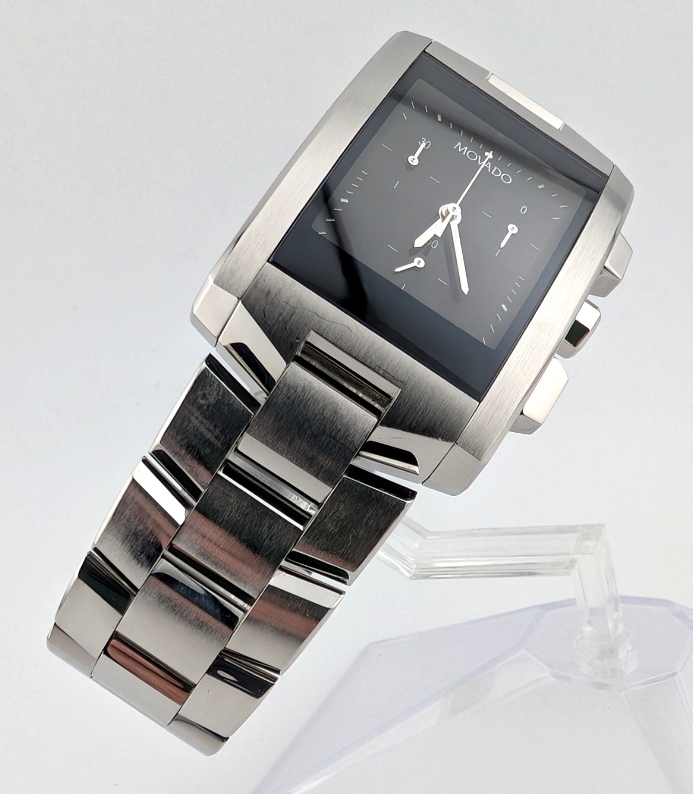 Movado Men’s Eliro Chronograph SS W/2-Tone* Blk Dial #84.H1.1461 ~ Display Model