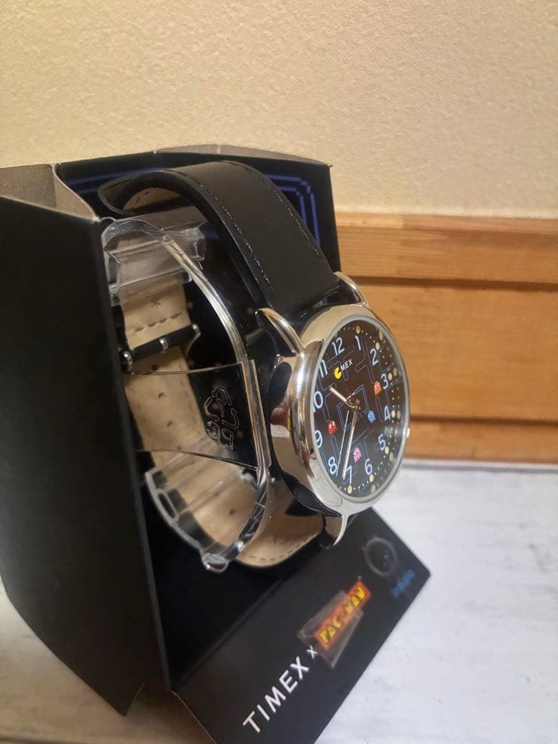 TIMEX TW2V06100 Pac Man Weekender Watch Indiglo Nightlight Black 38mm