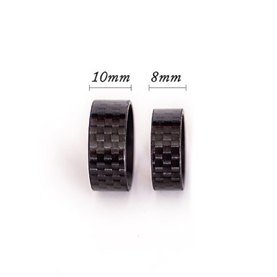 6/8/10mm Handmade 100% Carbon Fiber Ring Band Wedding Men Woman Made in USA