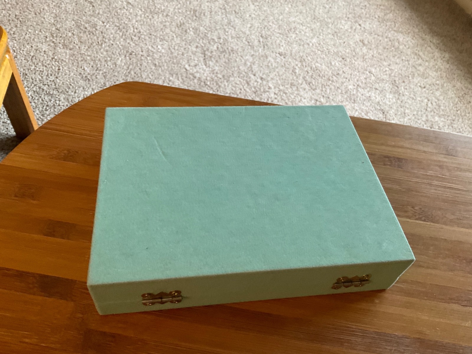Velvet Jewelry Box 24 Grid Jewelry Ring Display Organiser Box Tray Holder teal