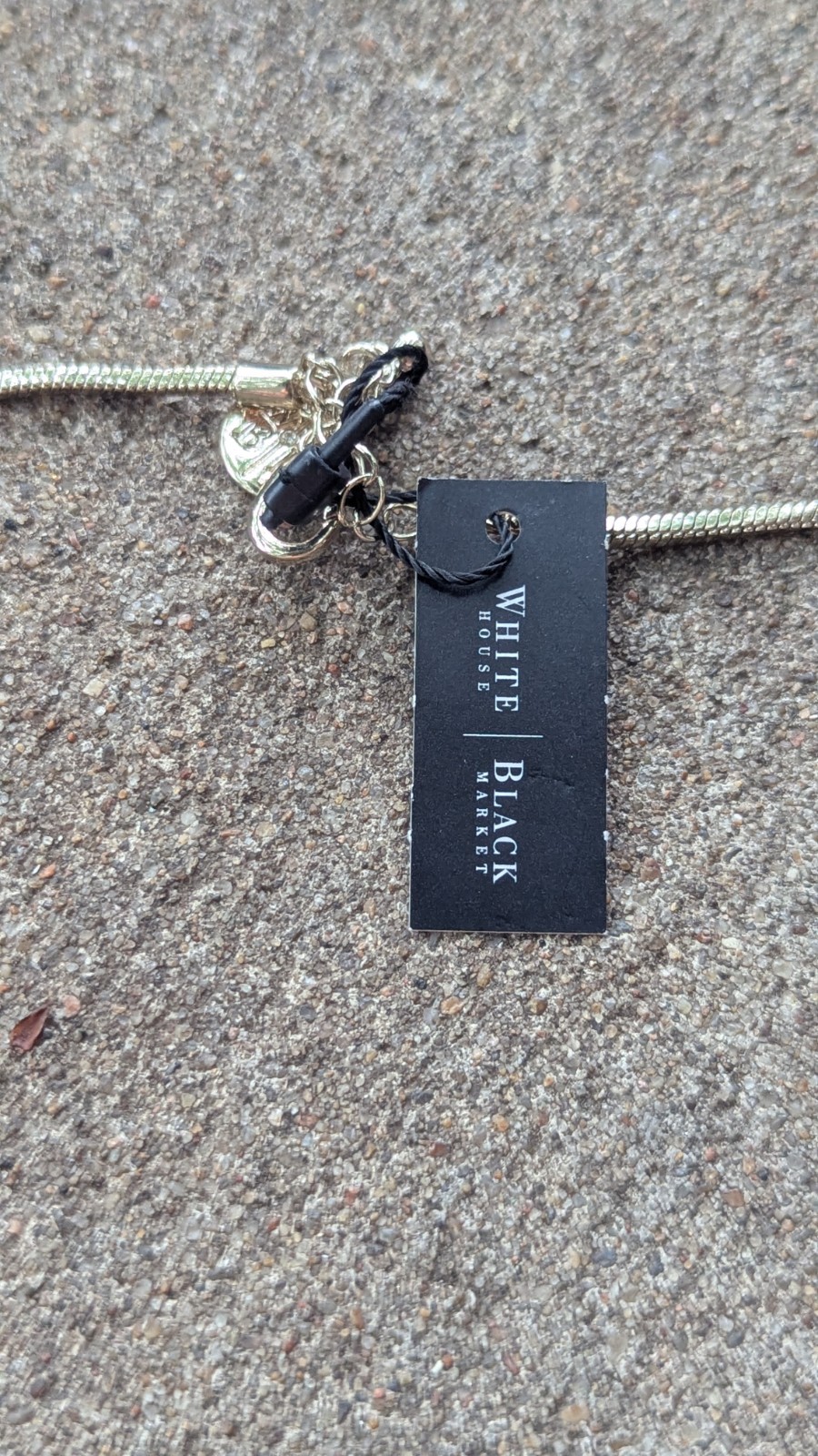 White house black market Silver / Green Crystal tassel necklace 32″ NOS $50 MSRP