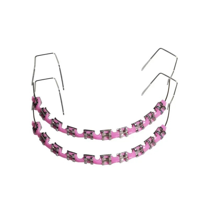 1 Pair Colorful Fashion Braces Metal Wire Tooth Decoration Fake Braces