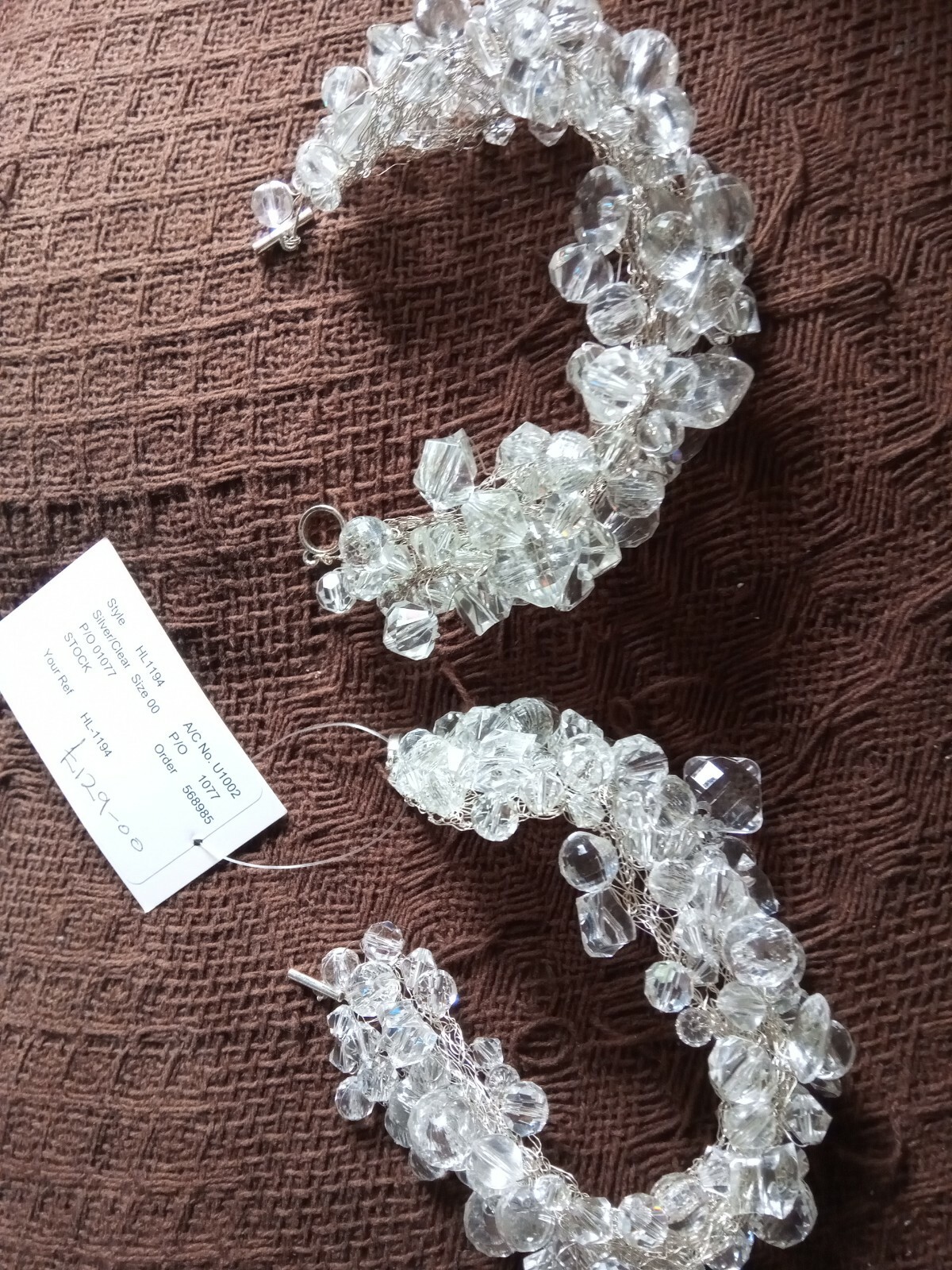 Silver Clear Crystal Wedding Bracelet Left and Right Hand Style HL-1194 RRP £129