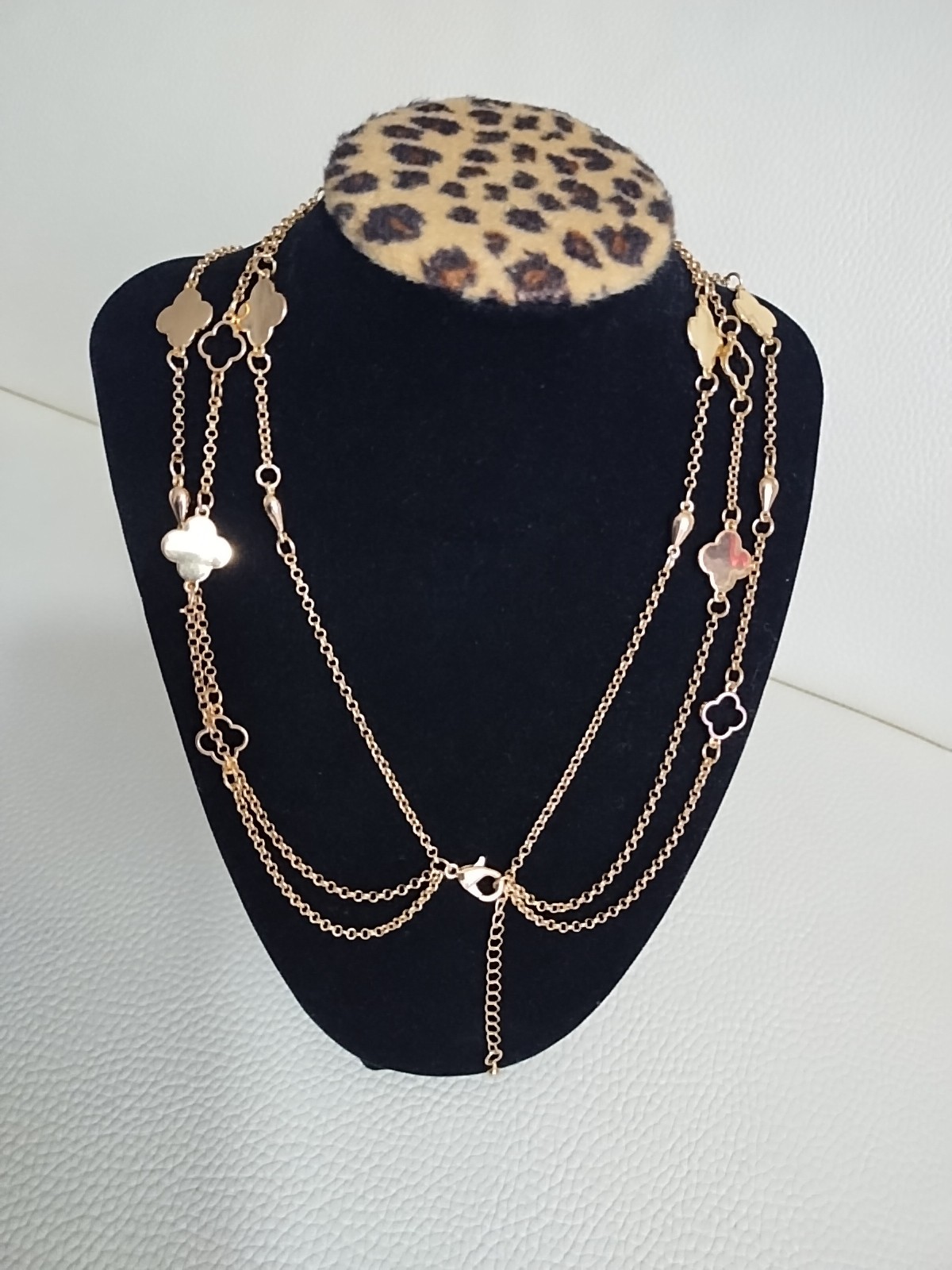 Lovita & Co 18″ Gold-Tone Layered With Accent Statement Necklace+Earrings Gift