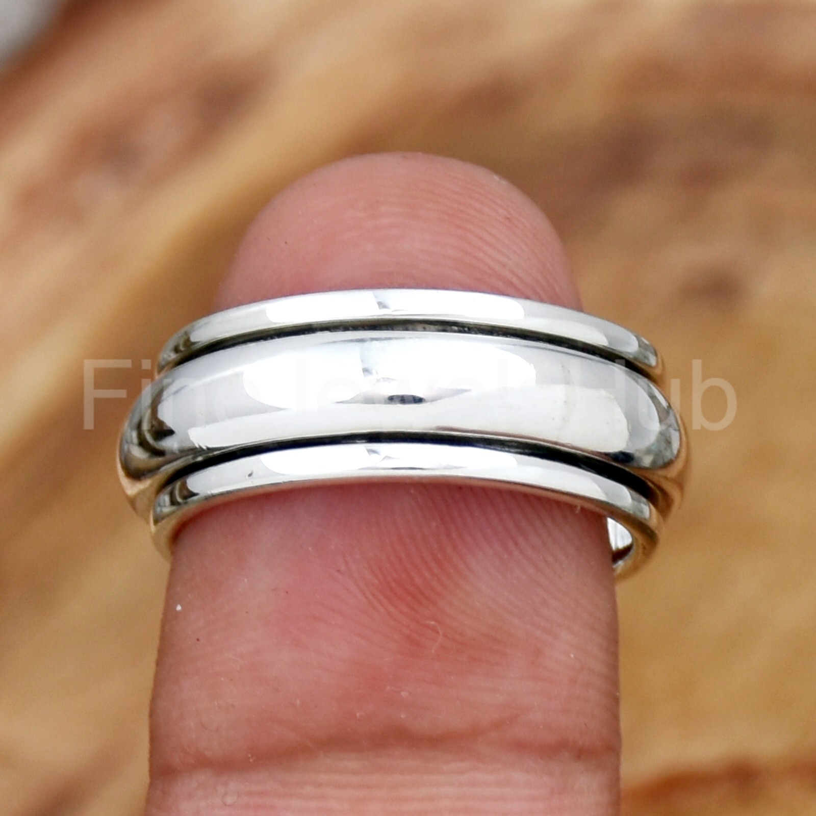 Spinner Ring, 925 Sterling Silver Ring, Spin Meditation Ring, Statement Ring