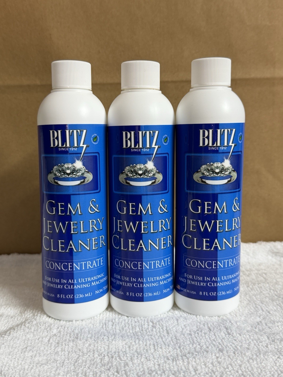 Blitz Gem & Jewelry Cleaner Concentrate 8 fl oz Non-Toxic 3 Pack