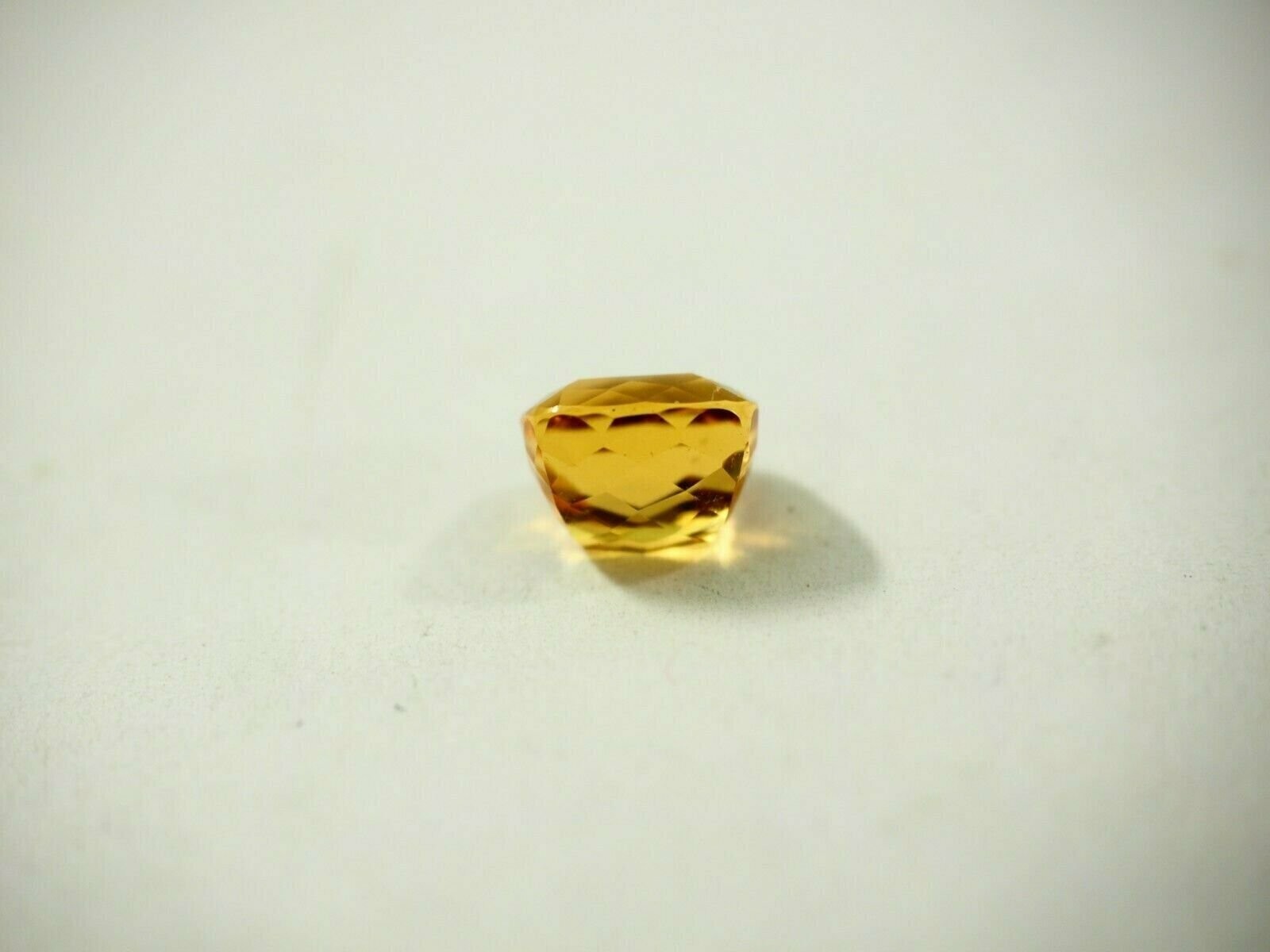 6.30 carat Golden Citrine Rectangle Shape Gemstone 10.1 x 10.9 x 7.9mm