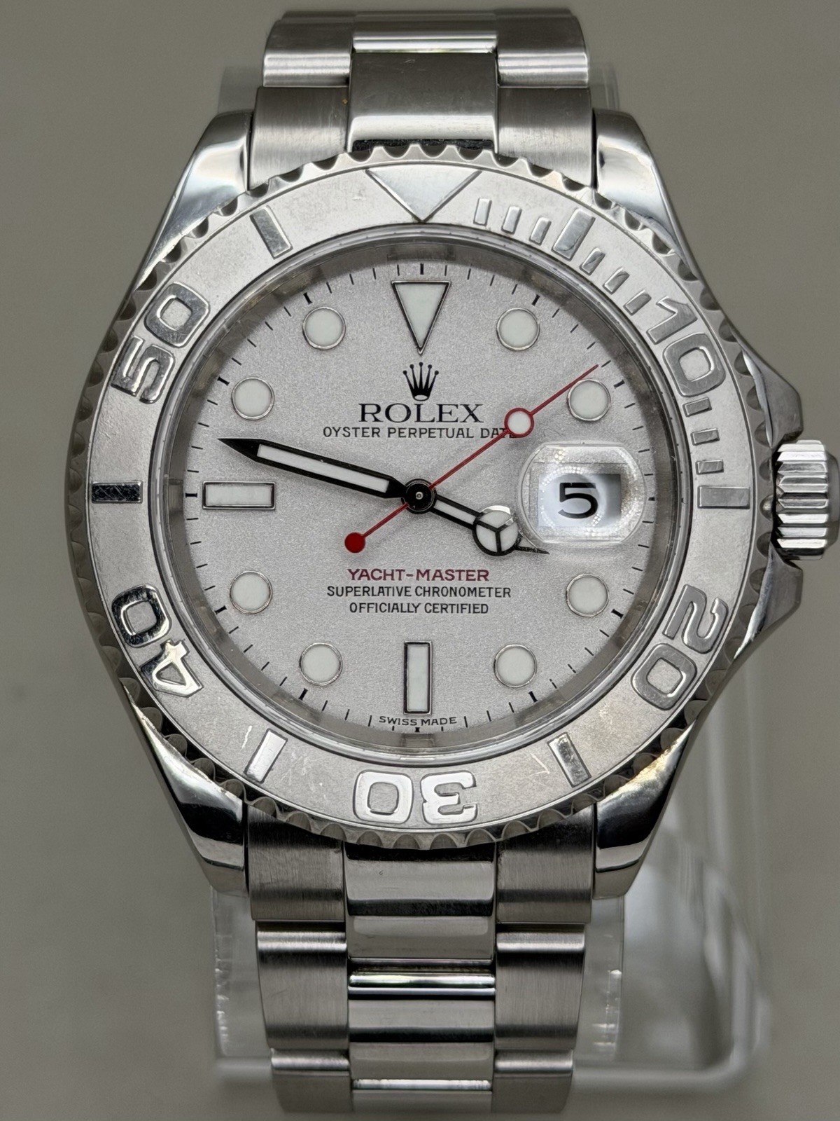 Rolex Yacht-Master 16622 Rhodium Dial Platinum Steel 40mm Men’s Watch