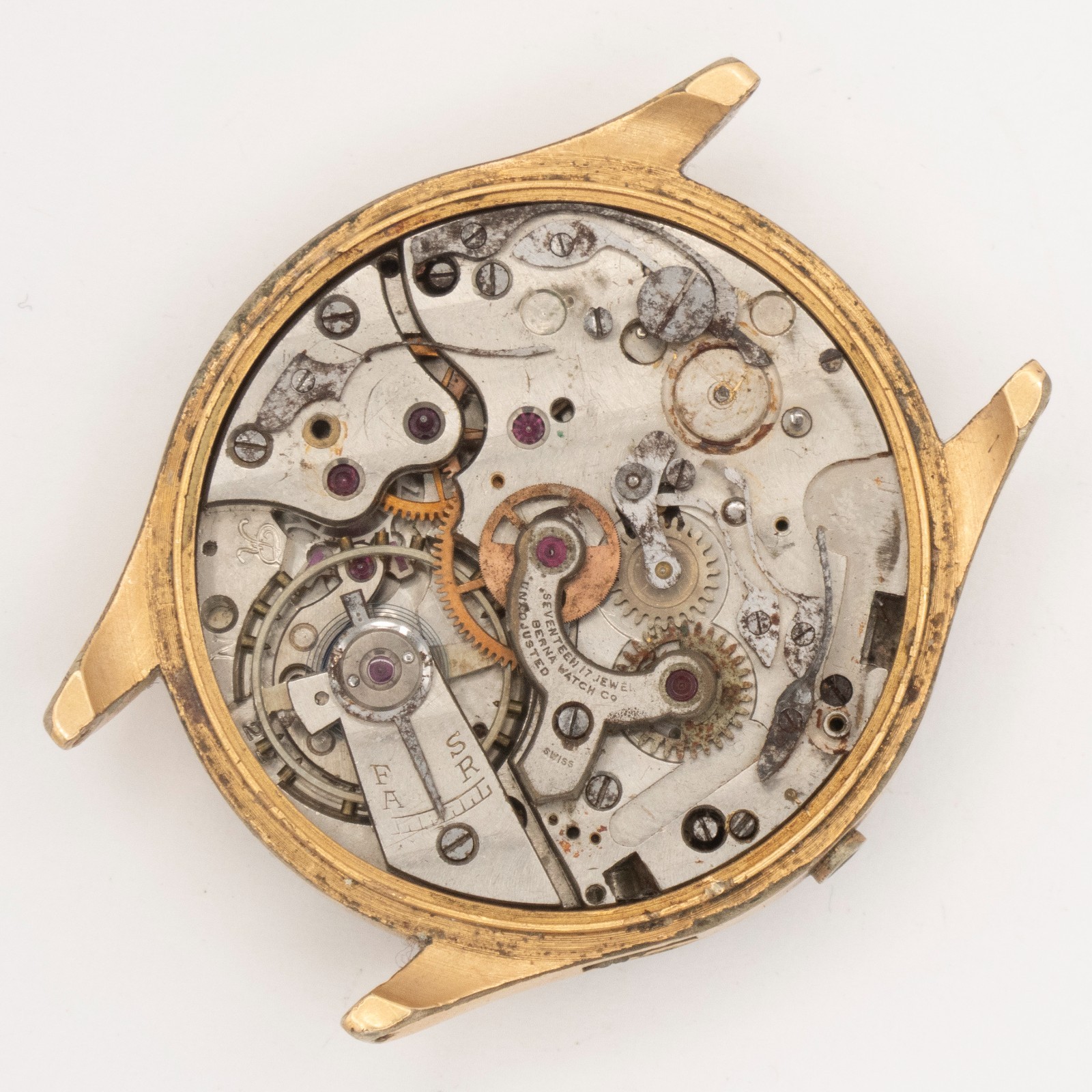 Partial Vintage Haste / Berna / Valjoux Caliber 22 Chronograph Wristwatch, Parts