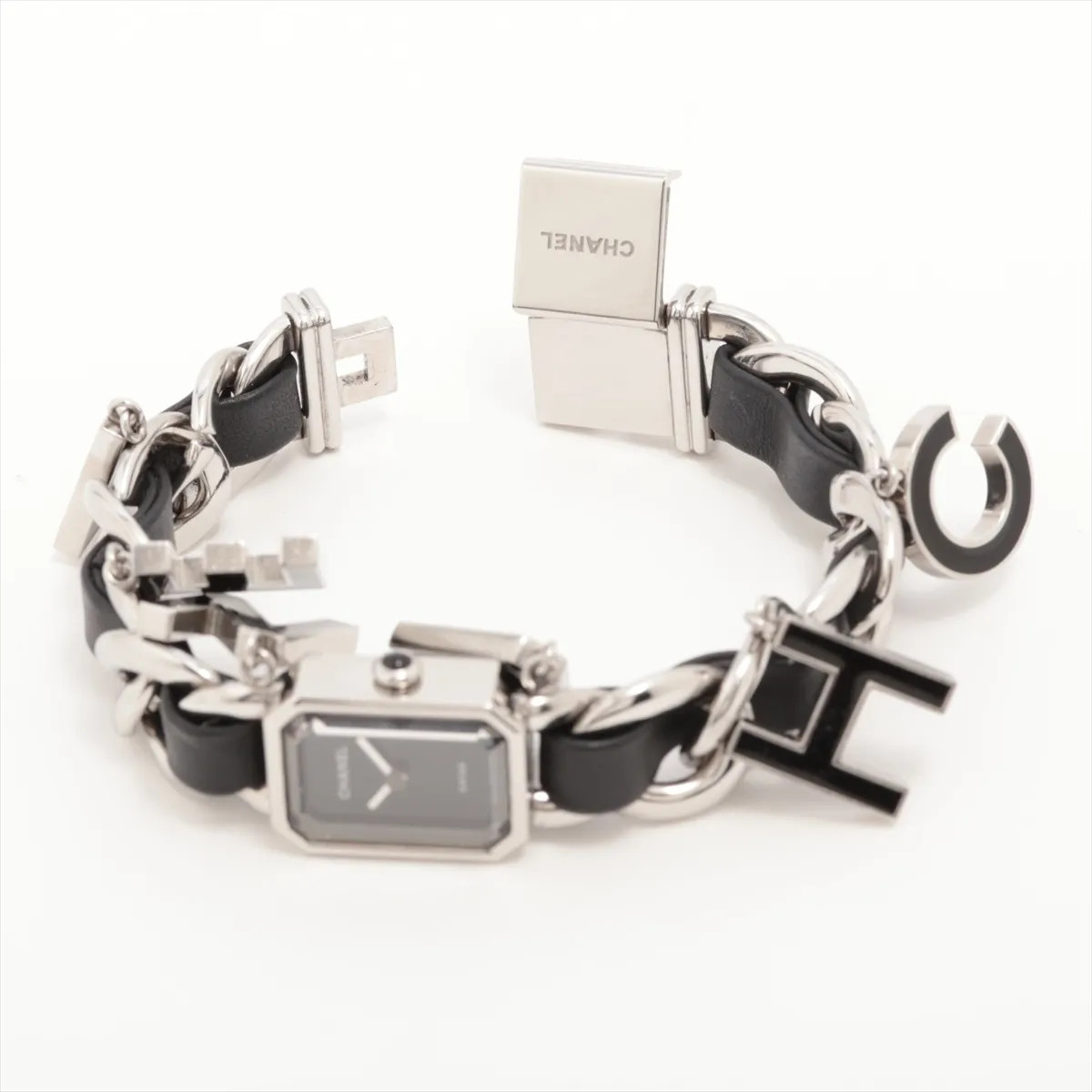 Chanel Première Wanted Doo Chanel H7471 SS SS & Leather QZ black dial