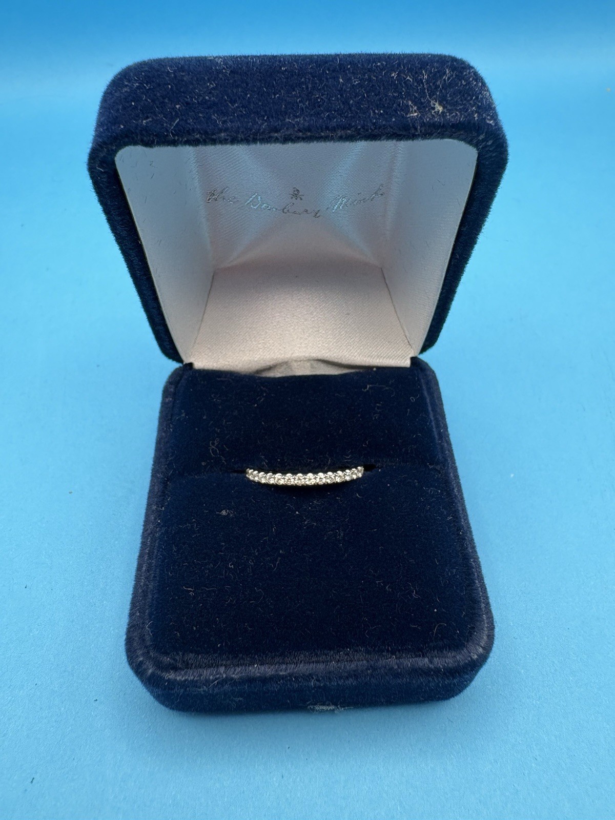 Charles & Colvard C&C 14K White Gold Moissanite Wedding Band Ring Size 5 1.8g