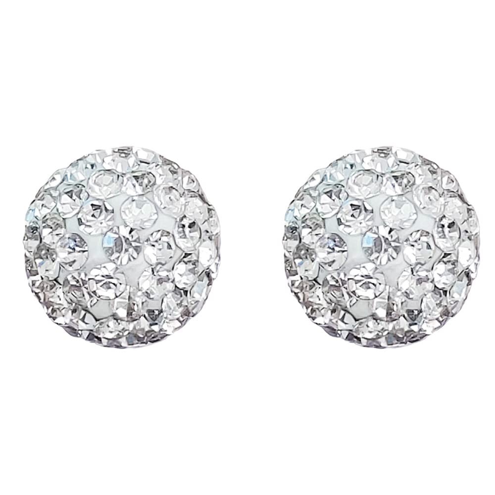 Minimalist CZ Cluster Small Ball Stud Earrings for Women Girls 925 Sterling Silv