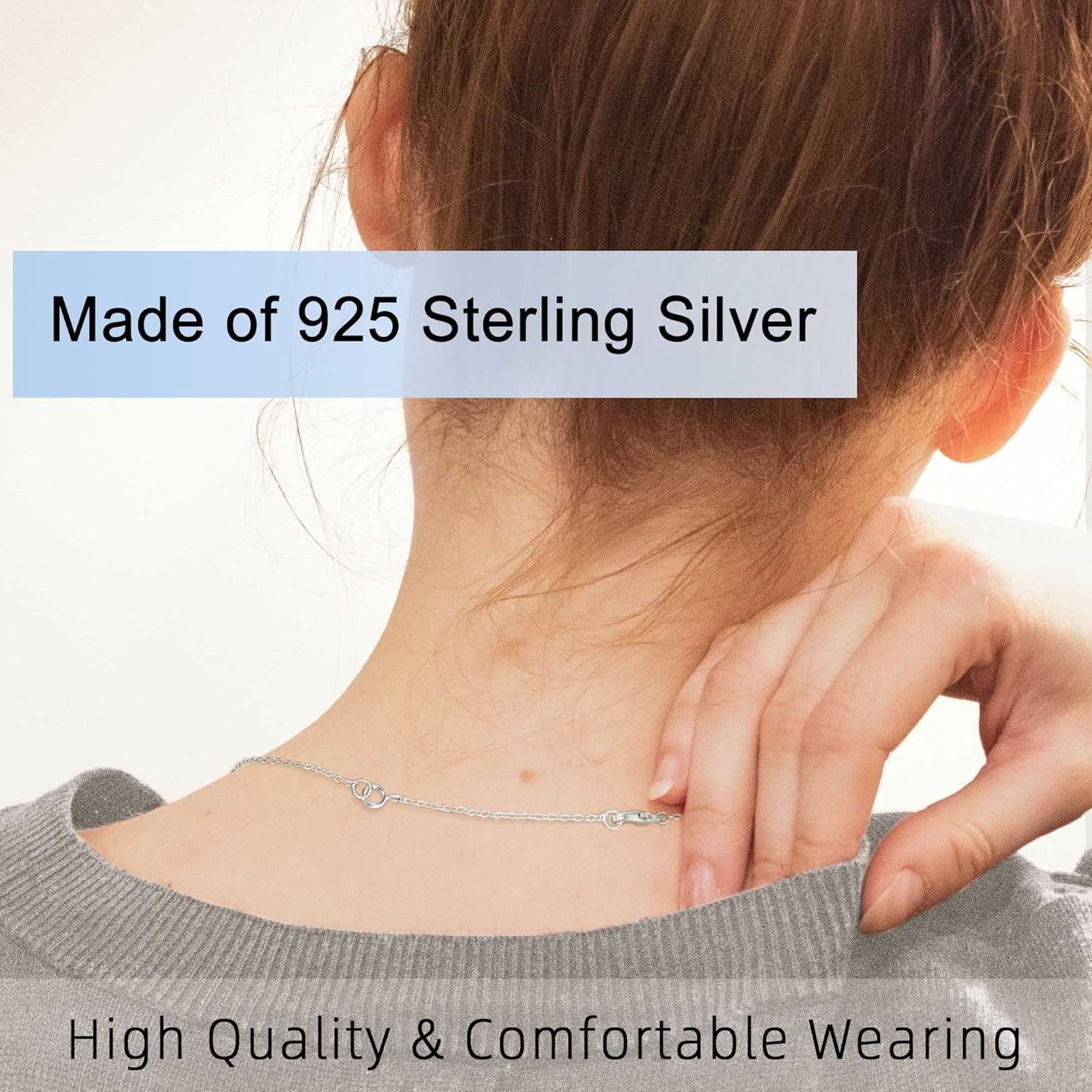 925 Sterling Silver Necklace Extender Set for Versatile Jewelry – 2, 3, 4 Inches