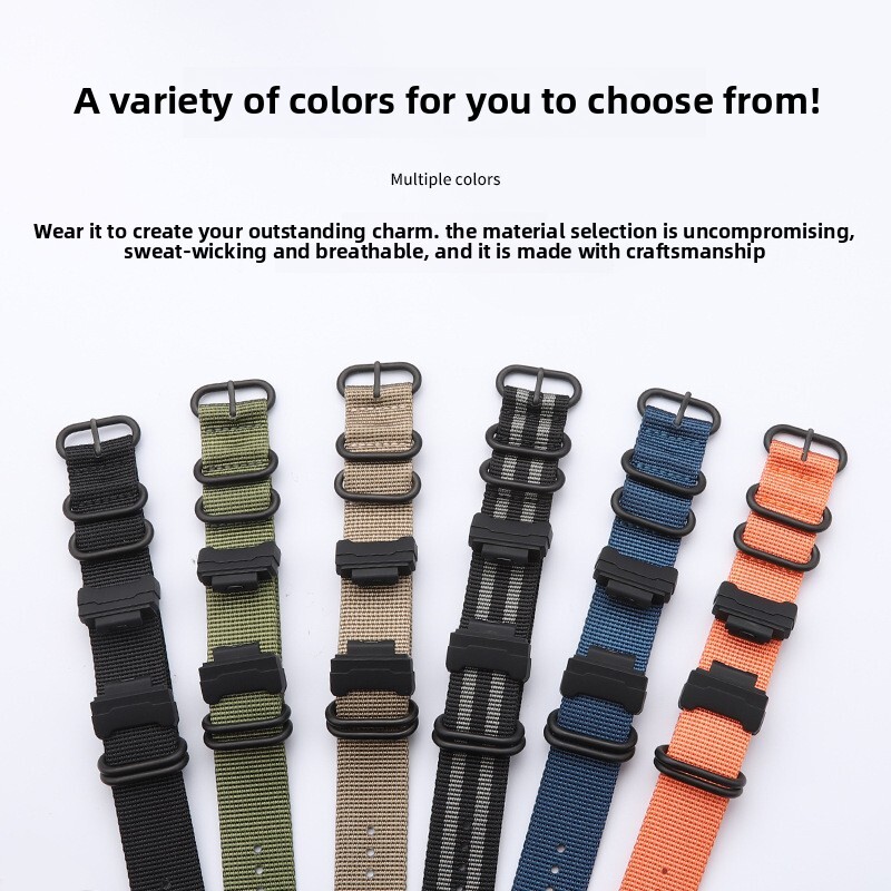 For Casio G-shock Quality Nylon Watch Band Strap DW-5600 GA-110 Connector 16mm