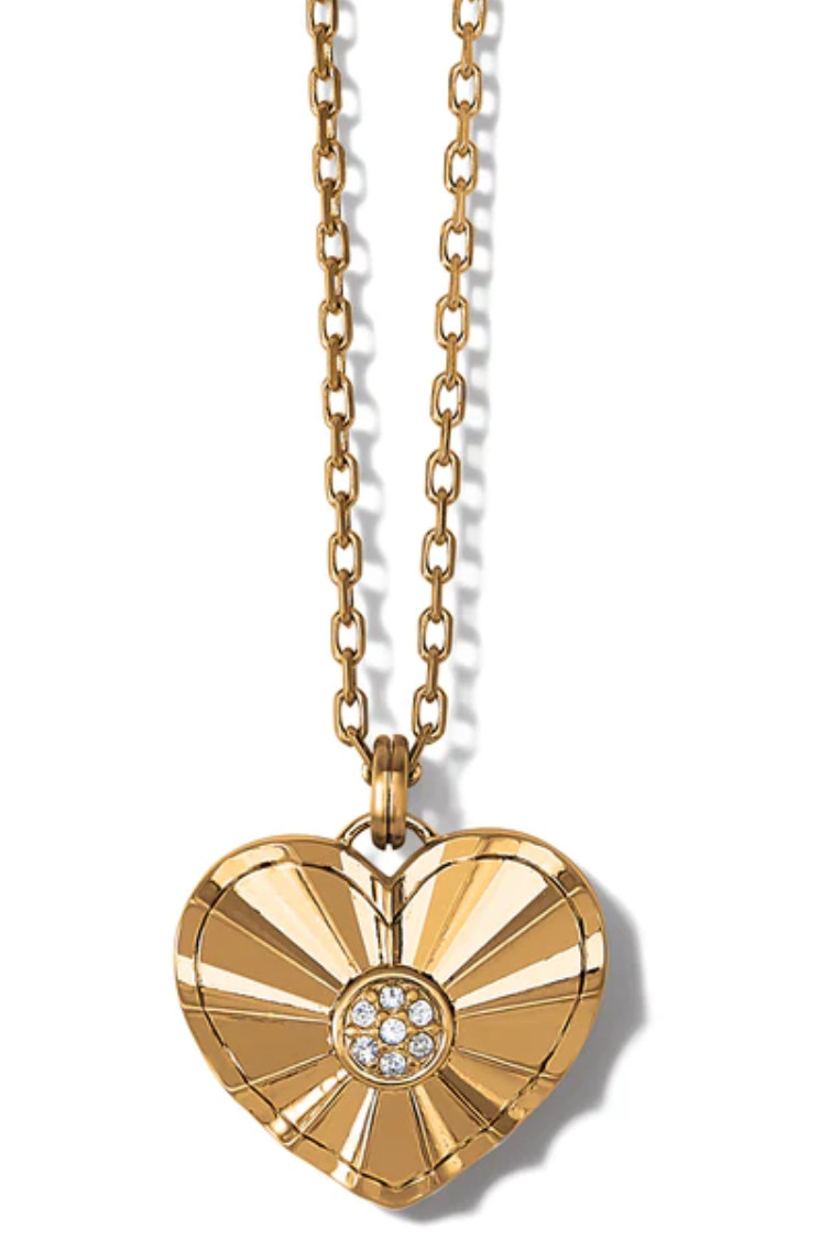 BRIGHTON ESPRIT HEART LARGE NECKLACE Color: GOLD Style: JM7365 NWT $78