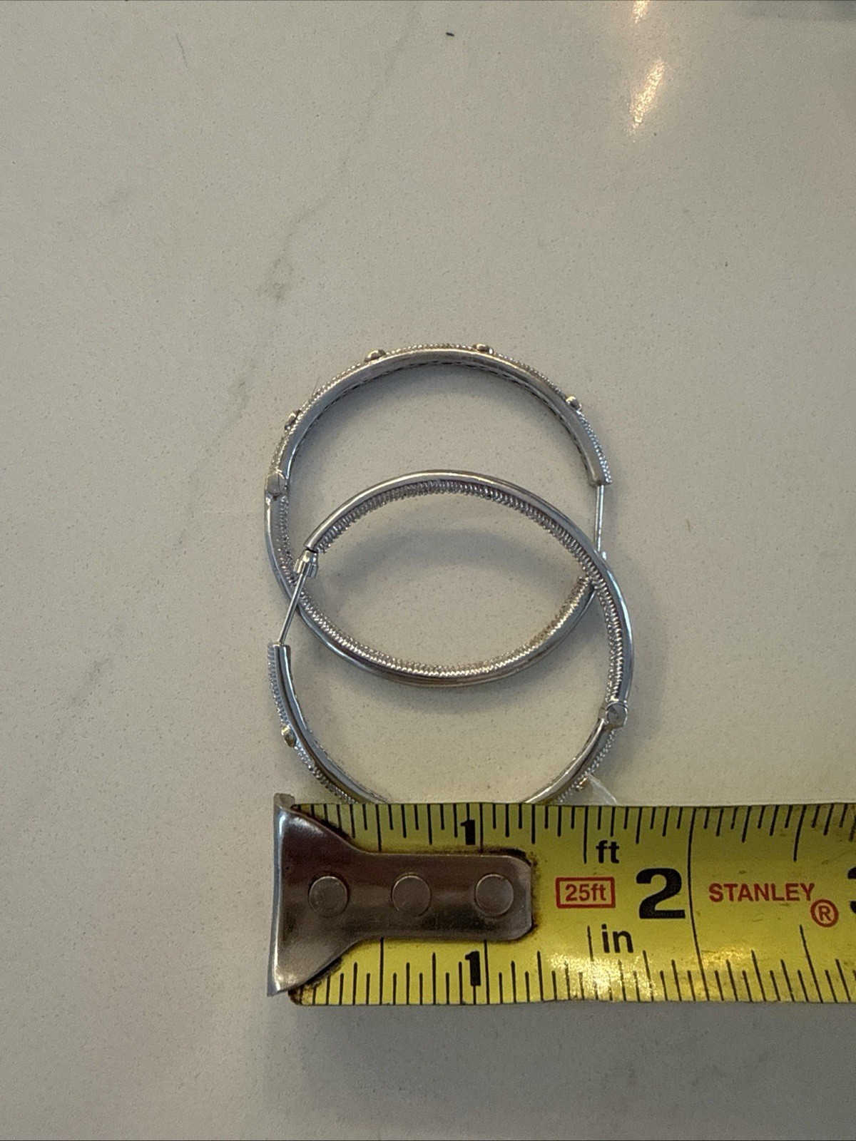 Gabriel & Co Sterling and 14k Gold HOOPS Earrings Set 15.6 grams