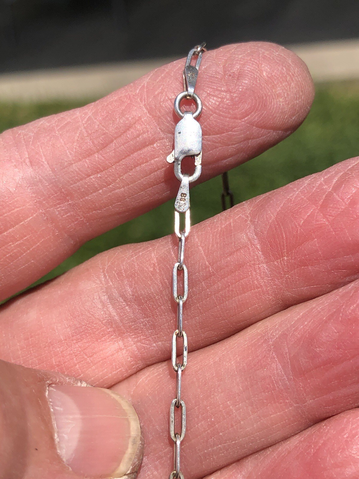 .925 Sterling Silver VTG Baby Necklace With Lobster Clasp – Marked Italy