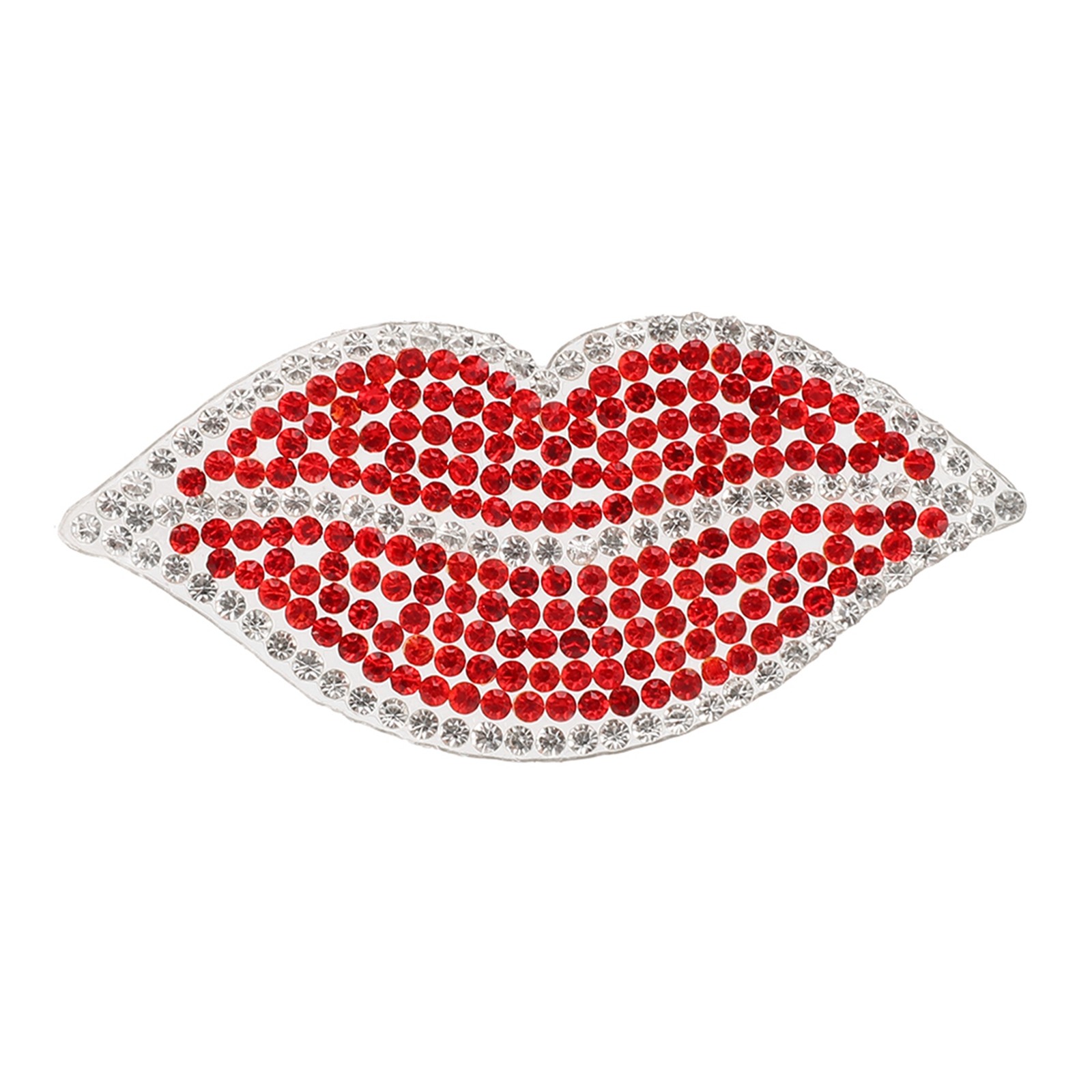20Pcs Red Lip Rhinestones Resin Crystal Hot Pattern Clothing Decoration